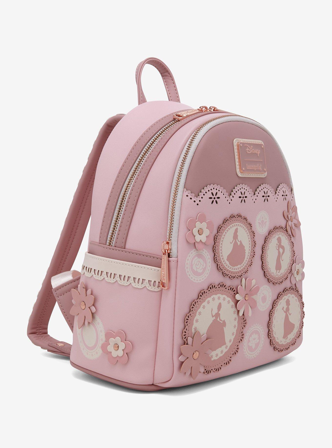 Loungefly Disney Princess Pink Floral Mini Backpack, , hi-res