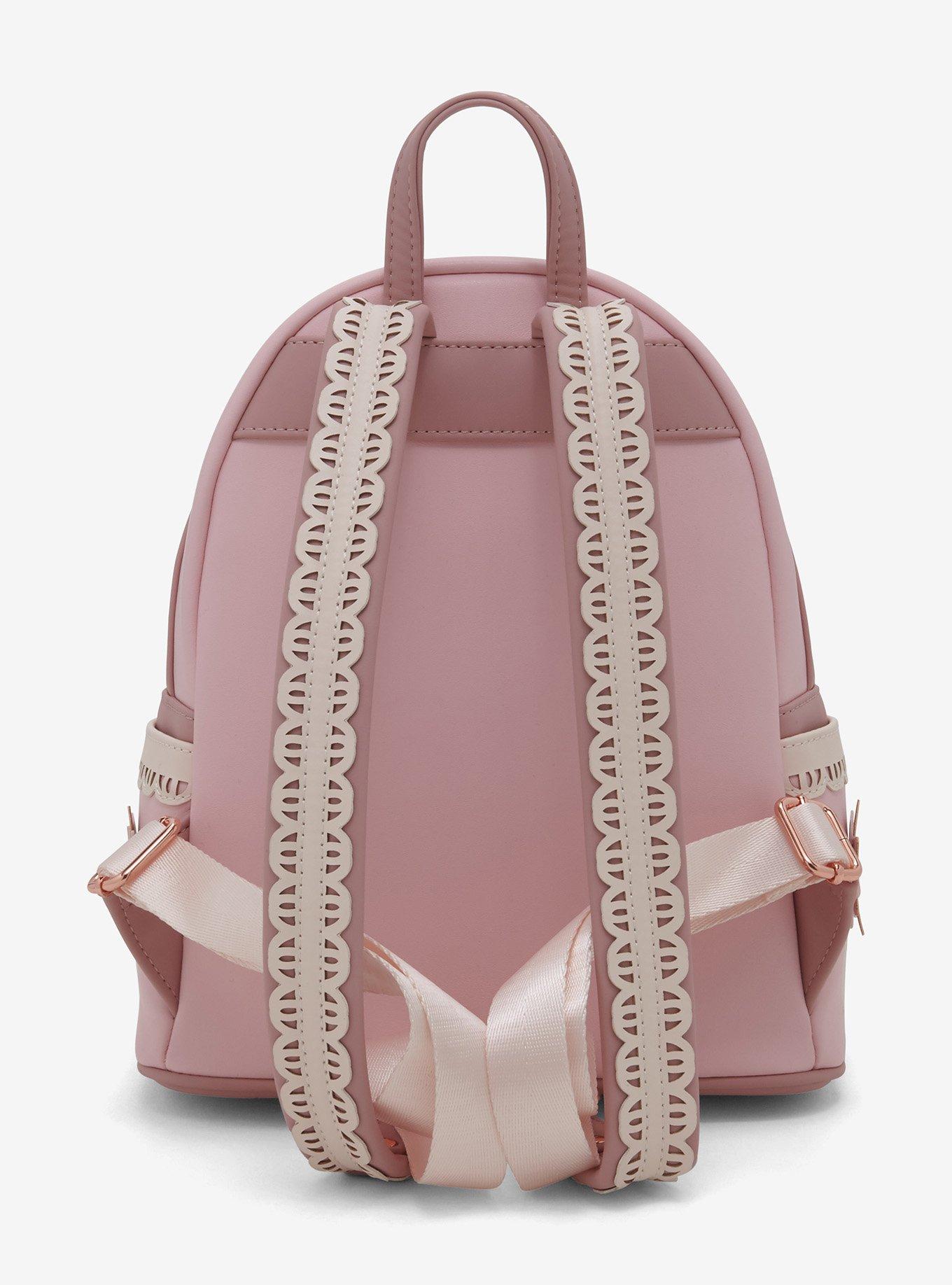 Loungefly Disney Princess Pink Floral Mini Backpack, , alternate