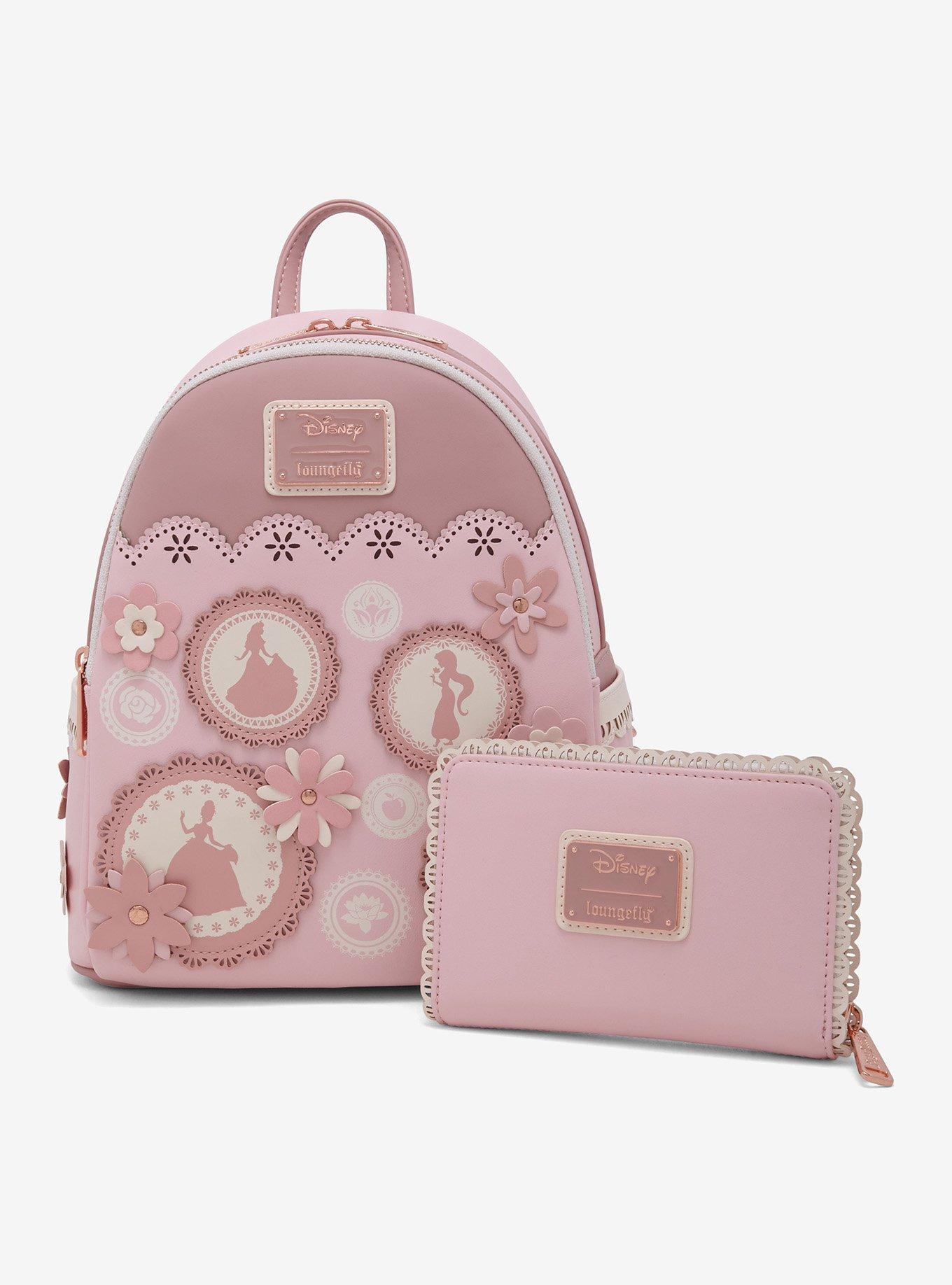 Loungefly Disney Princess Pink Floral Mini Backpack, , alternate