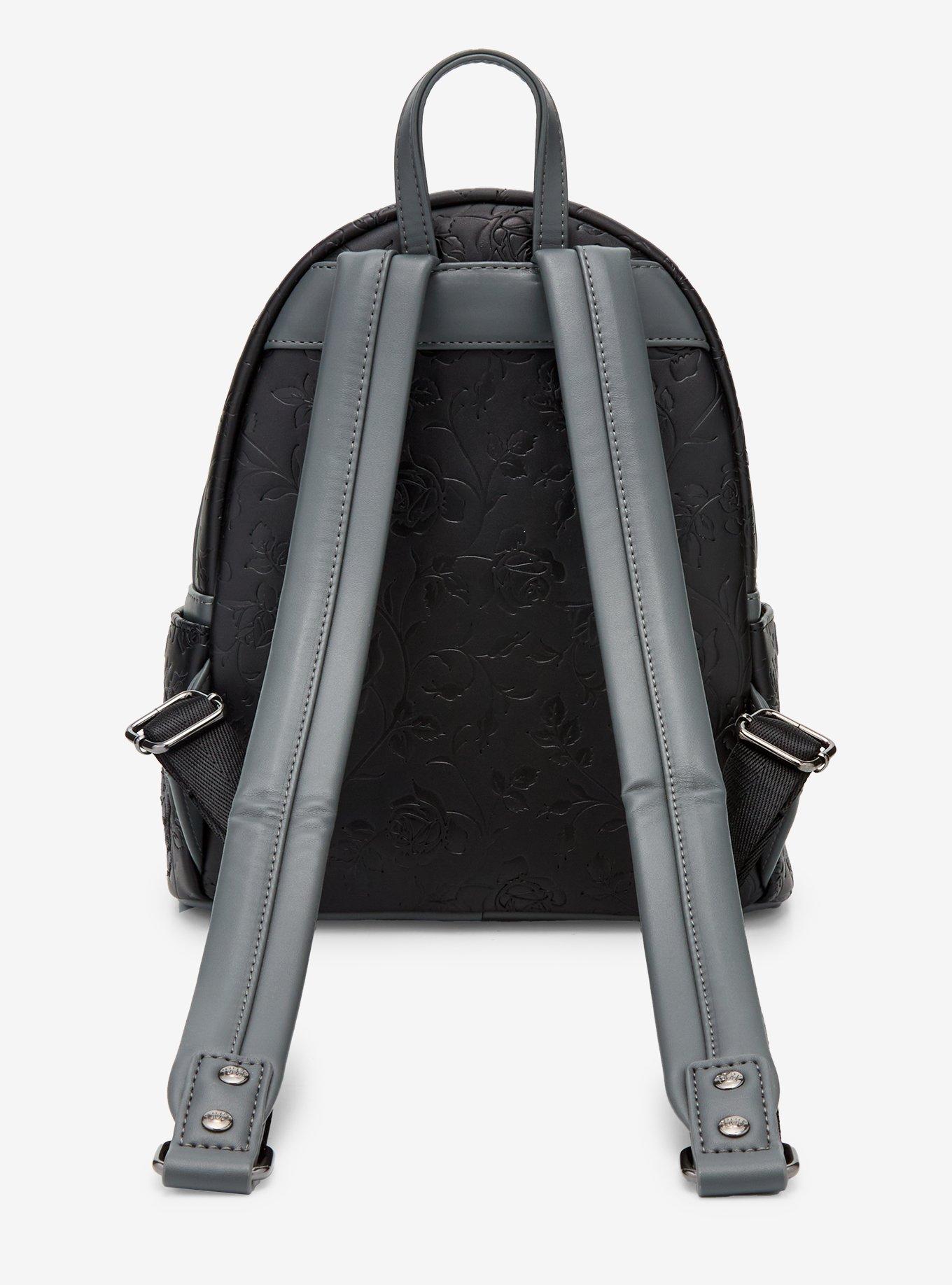 Loungefly Wednesday Black Rose Heart Mini Backpack, , alternate