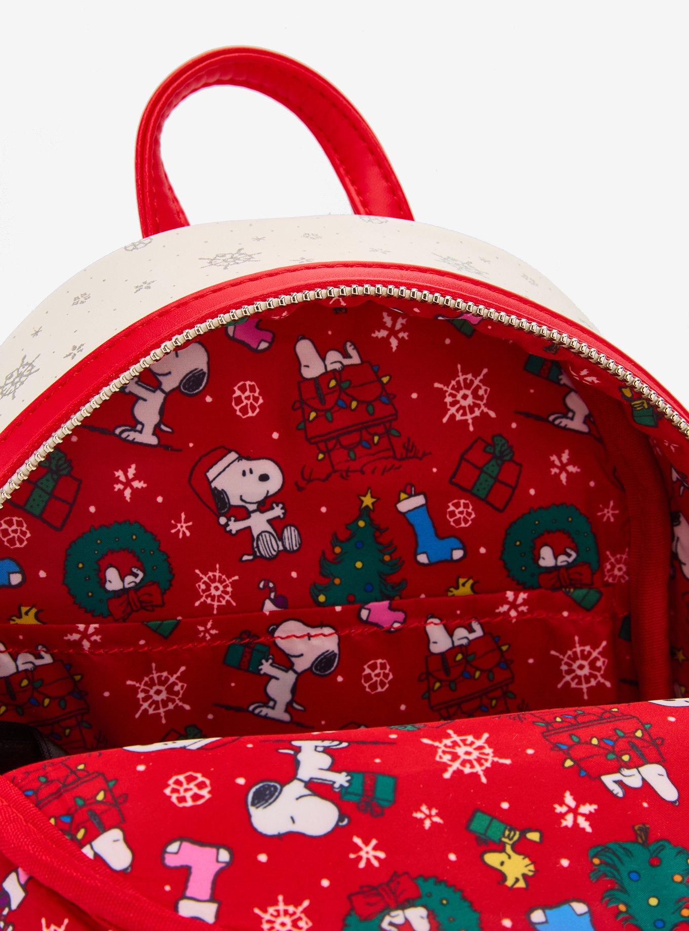 Peanuts Snoopy & Woodstock Holiday Wreath Mini Backpack, , alternate