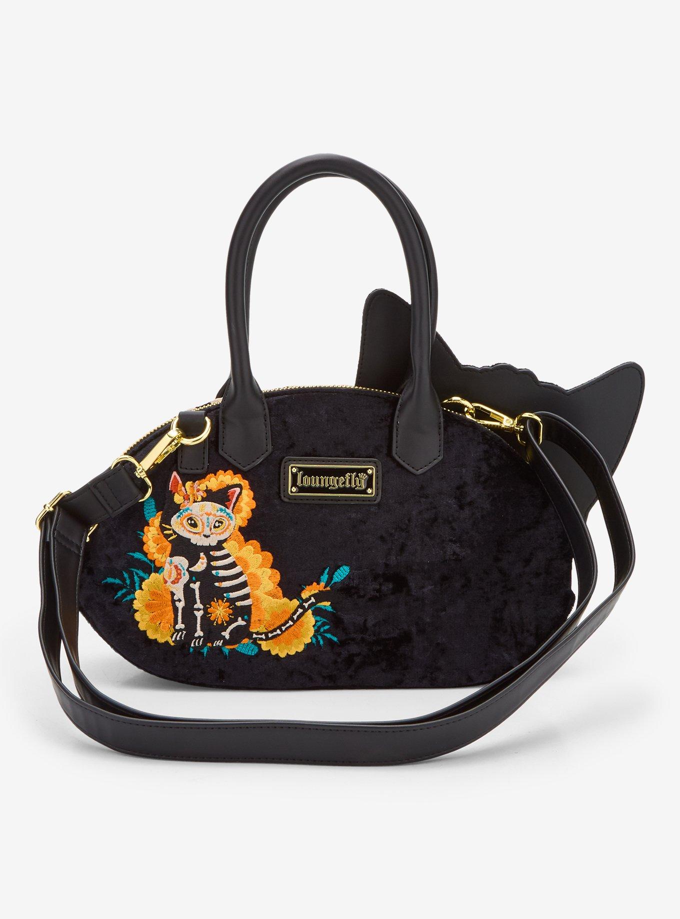 Loungefly Día De Los Muertos Cat Figural Crossbody Bag, , alternate