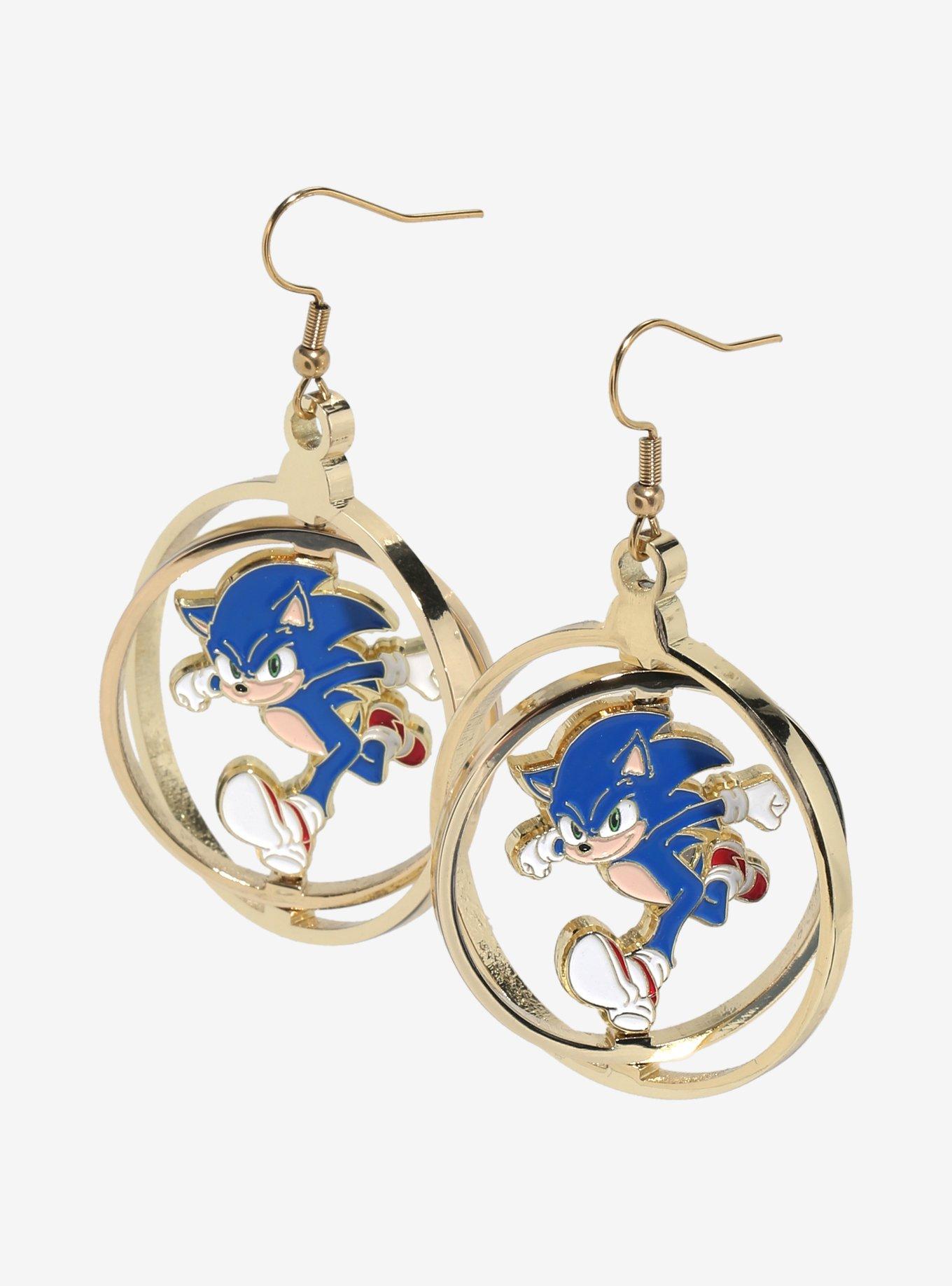 Sonic The Hedgehog Sonic Rings Drop Earrings, , alternate