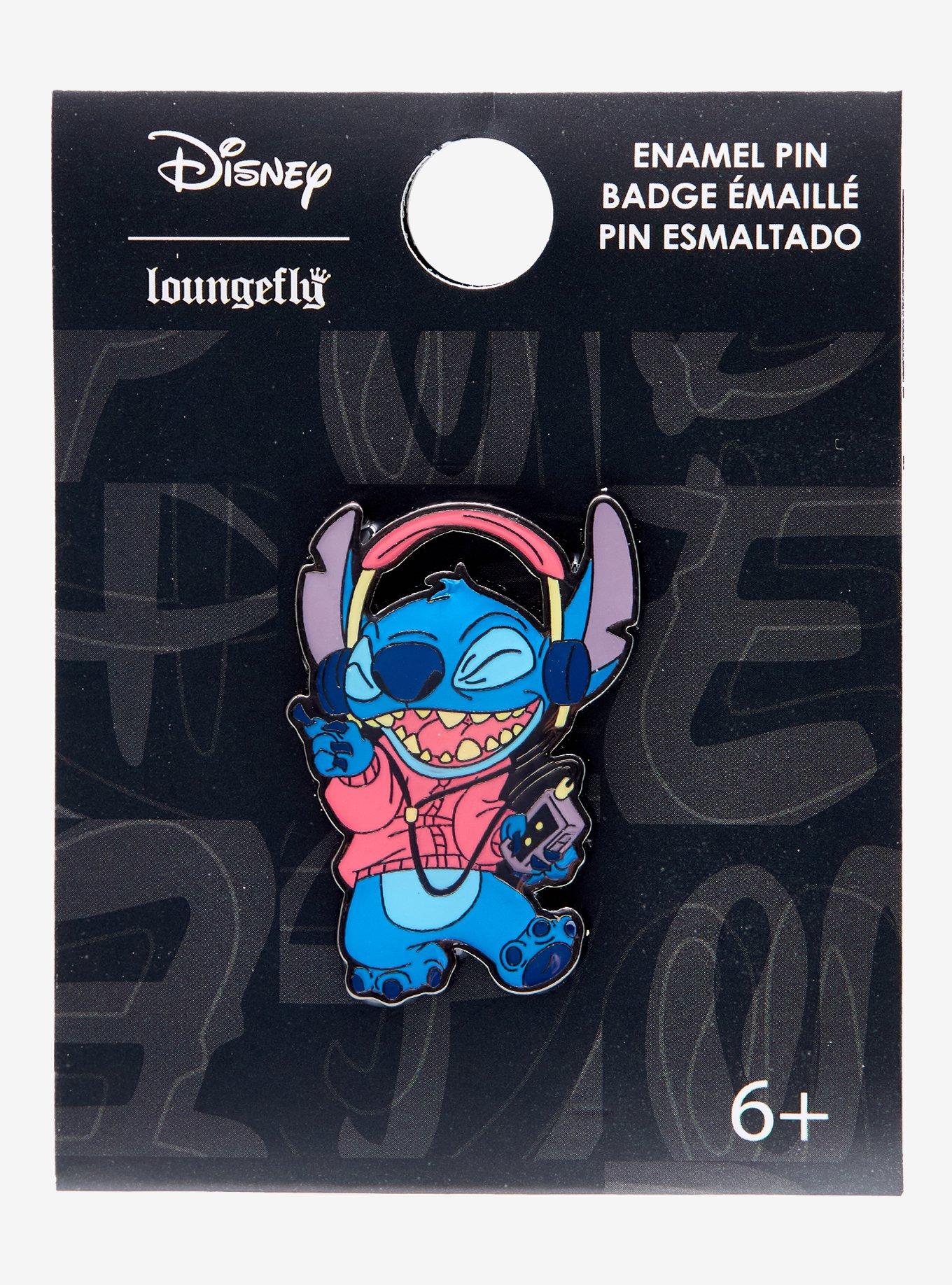 Loungefly Disney Stitch Headphones Enamel Pin, , hi-res