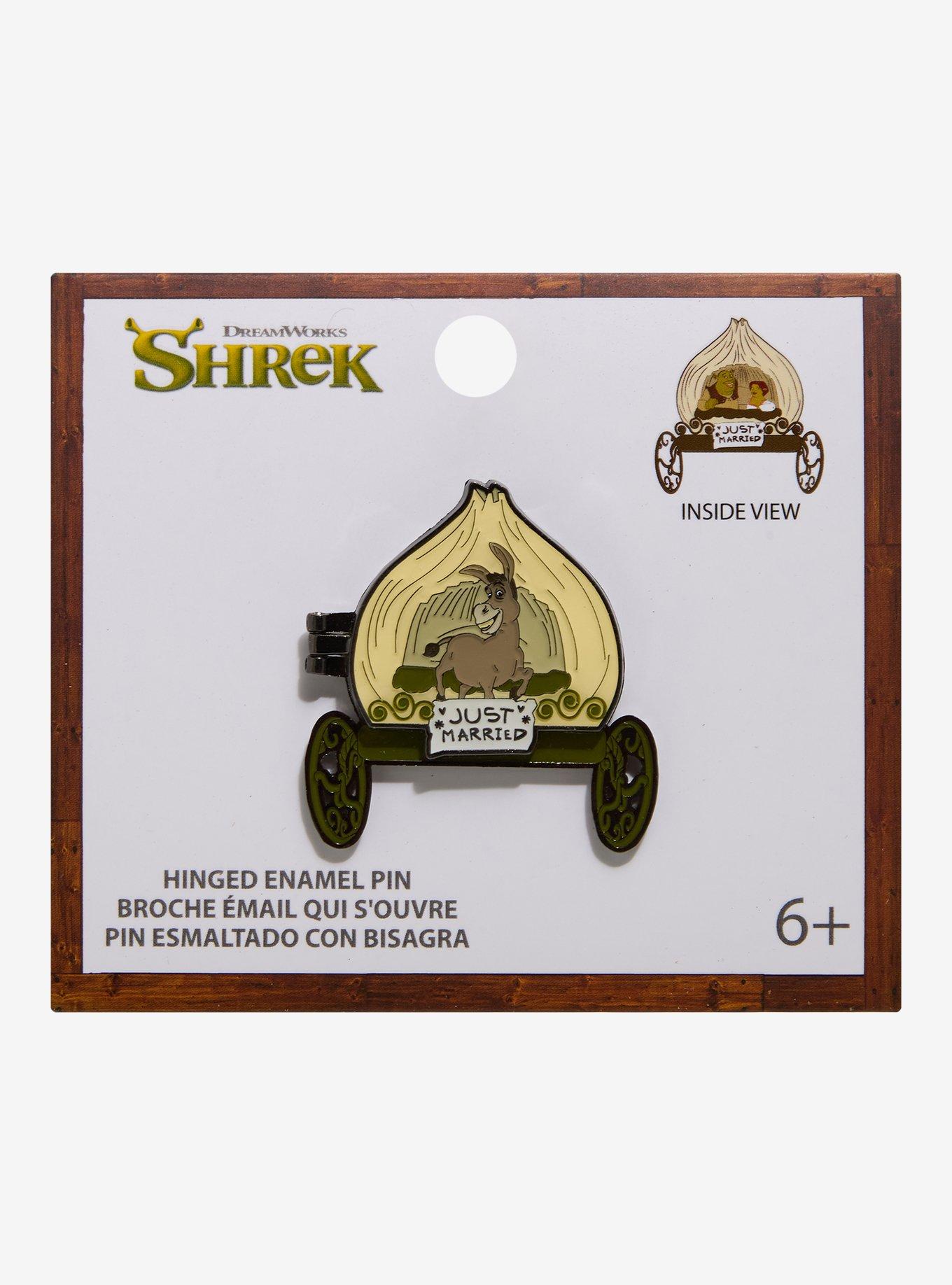 Loungefly Shrek Just Married Onion Carriage Hinge Enamel Pin, , hi-res