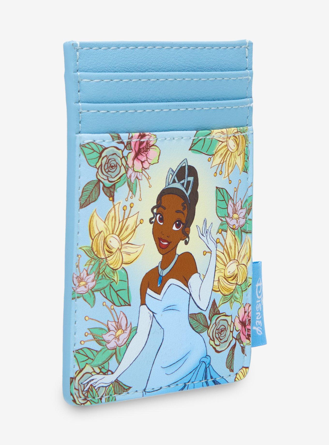 Loungefly Disney The Princess And The Frog Blue Floral Vertical Cardholder, , hi-res