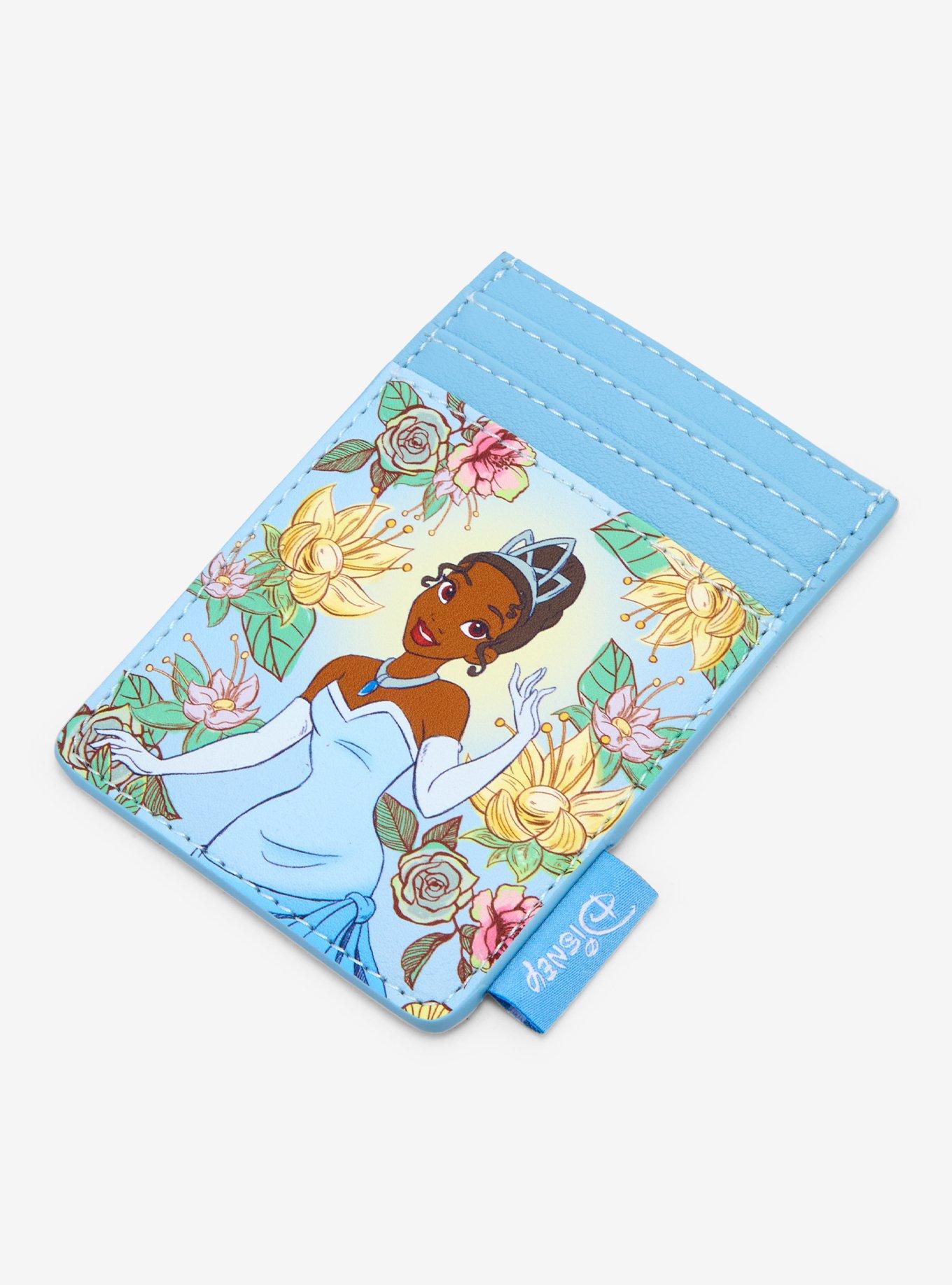 Loungefly Disney The Princess And The Frog Blue Floral Vertical Cardholder, , alternate