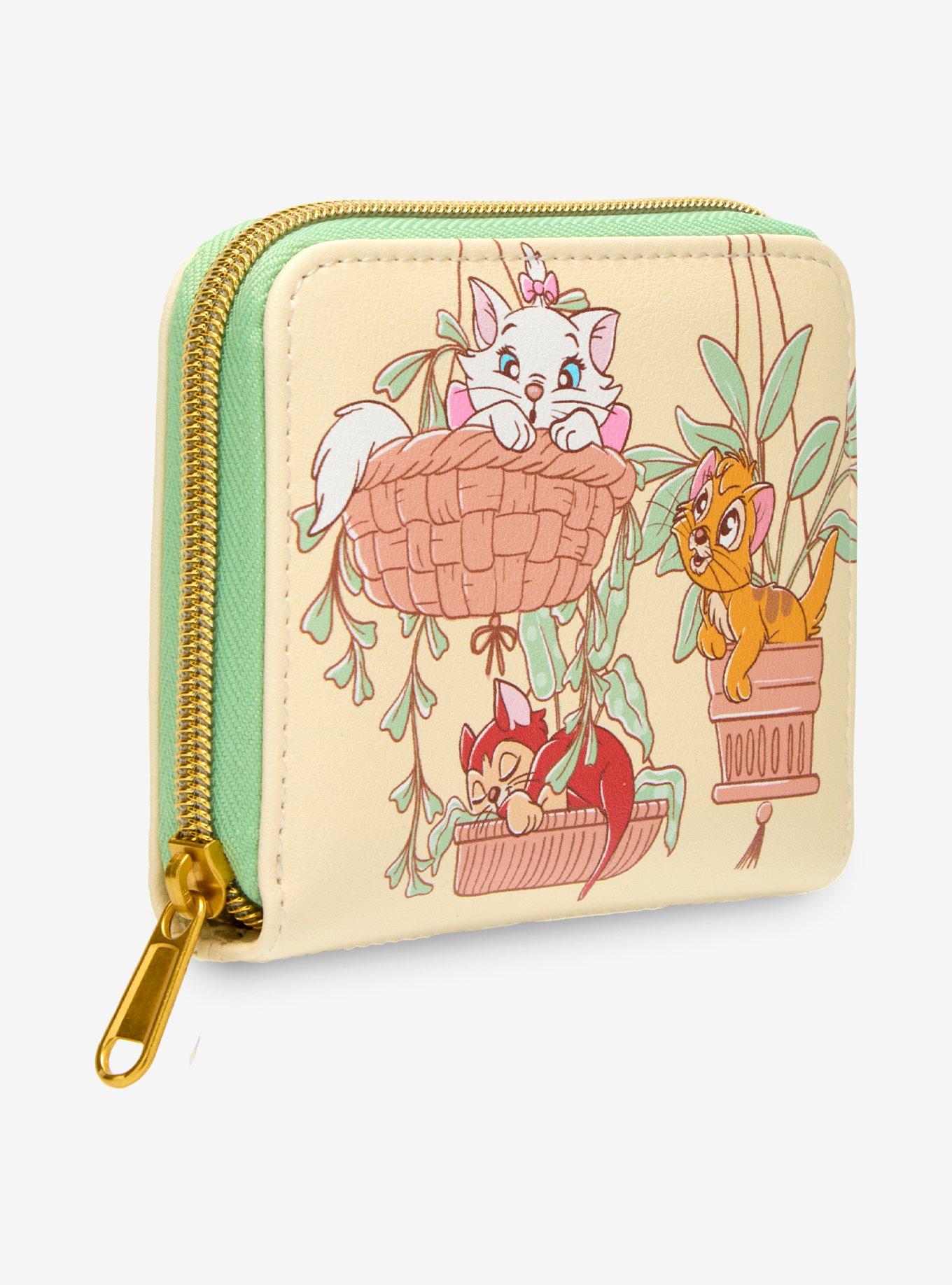 Loungefly Disney Cats & Plants Mini Zipper Wallet, , hi-res