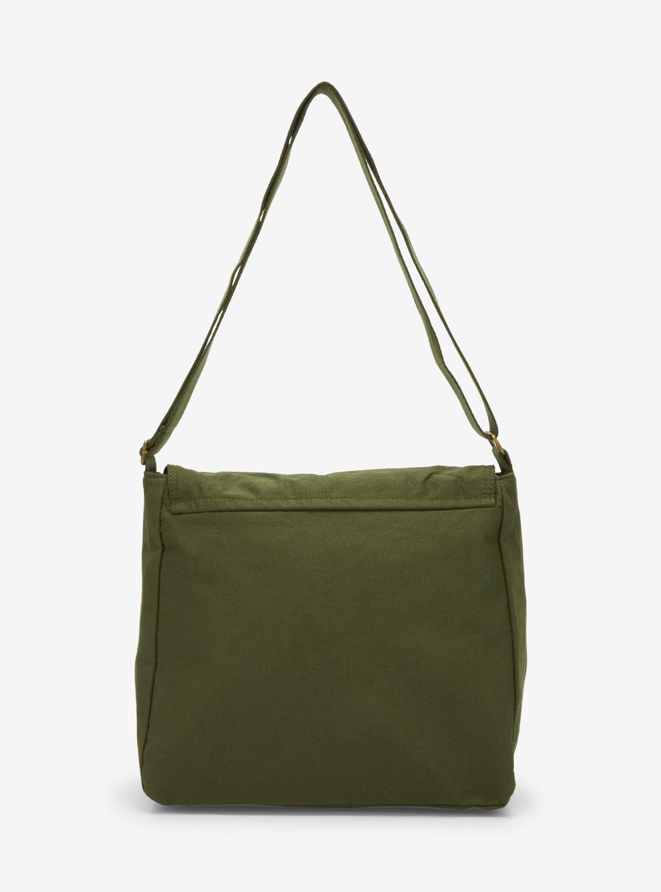 Butterfly Forest Green Messenger Bag, , alternate