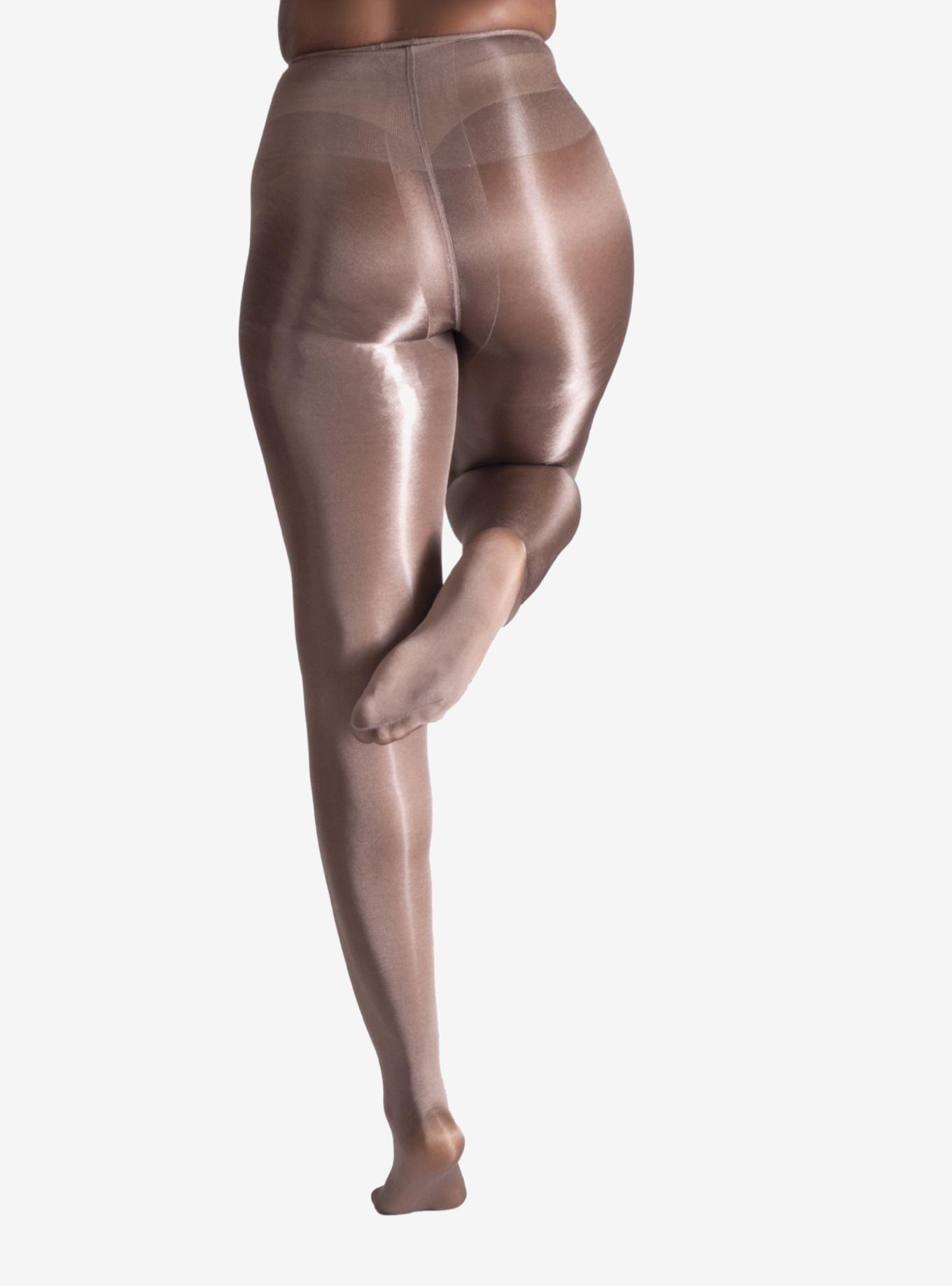 LECHERY Cocoa Lustrous Silky Shiny 20 Denier Tights, BROWN, alternate