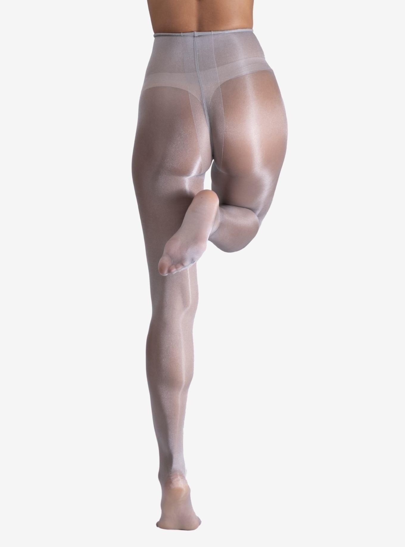 LECHERY Grey Lustrous Silky Shiny 20 Denier Tights, GREY, alternate