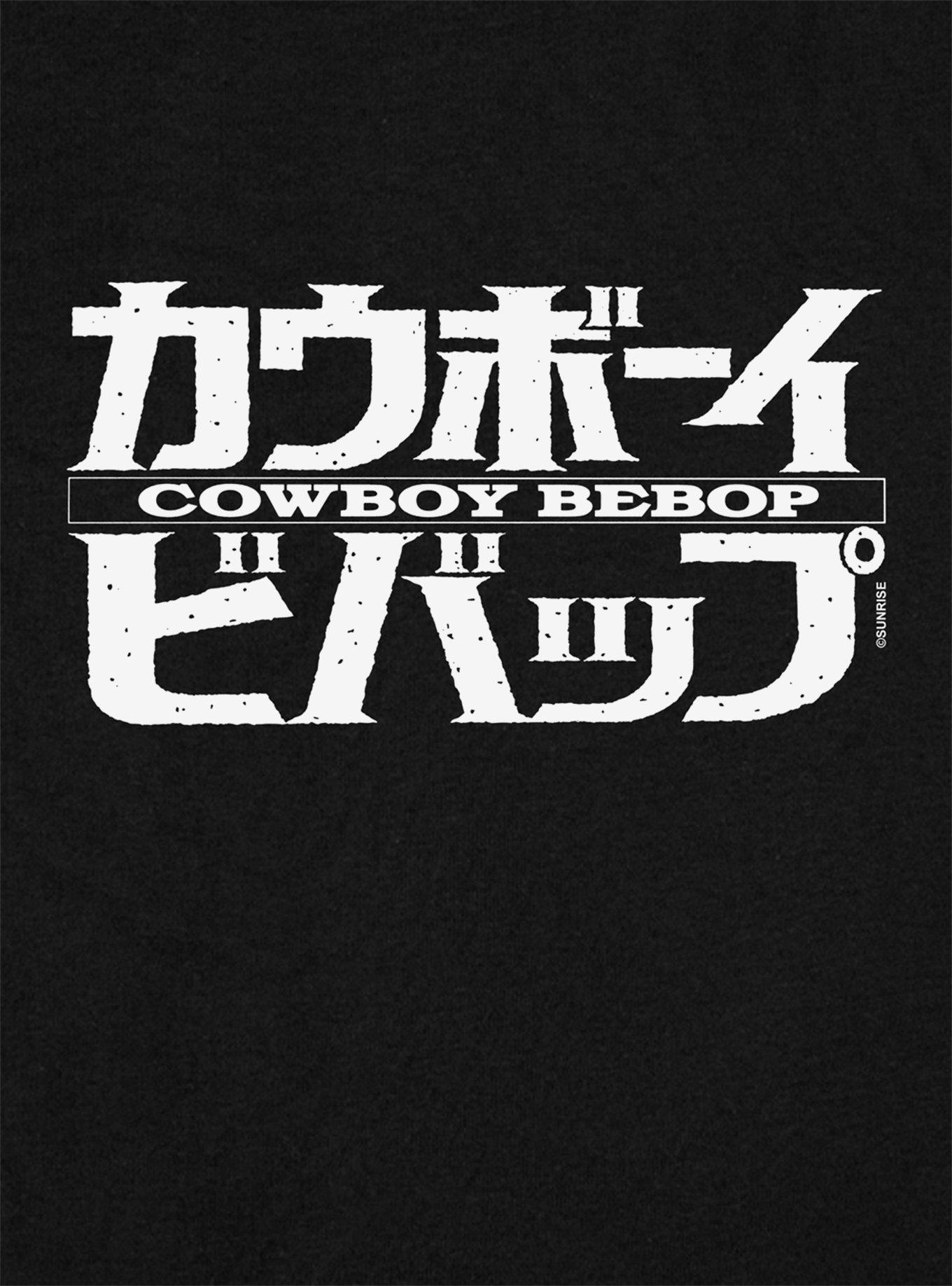 Cowboy Bebop Mono Logo Cap Sleeve Baby Rib Girls Crop Top, BLACK, alternate