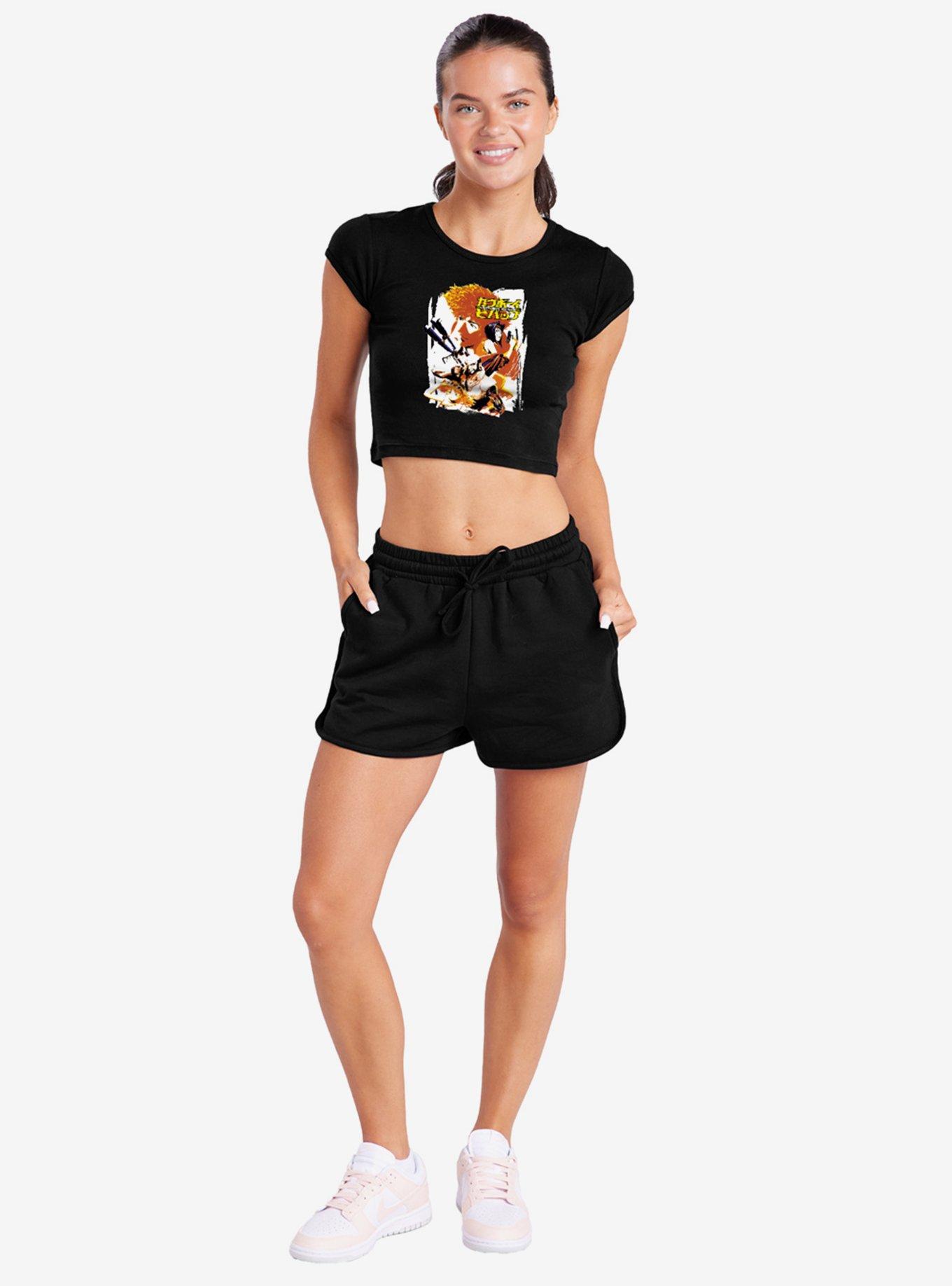 Cowboy Bebop Crew Bounty Hunting Cap Sleeve Baby Rib Girls Crop Top, , hi-res