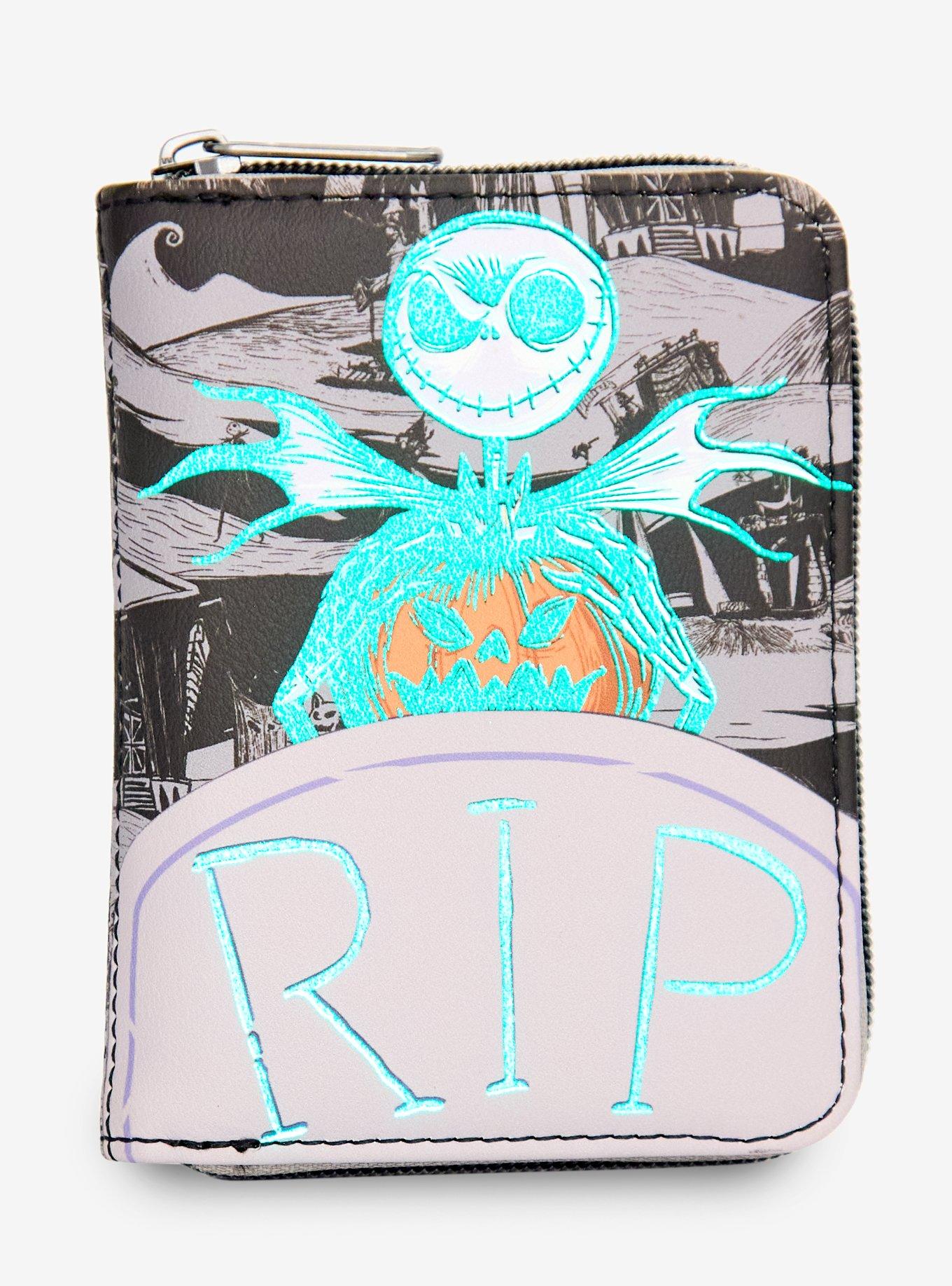 Loungefly The Nightmare Before Christmas Jack RIP Glow-In-The-Dark Mini Zipper Wallet, , hi-res