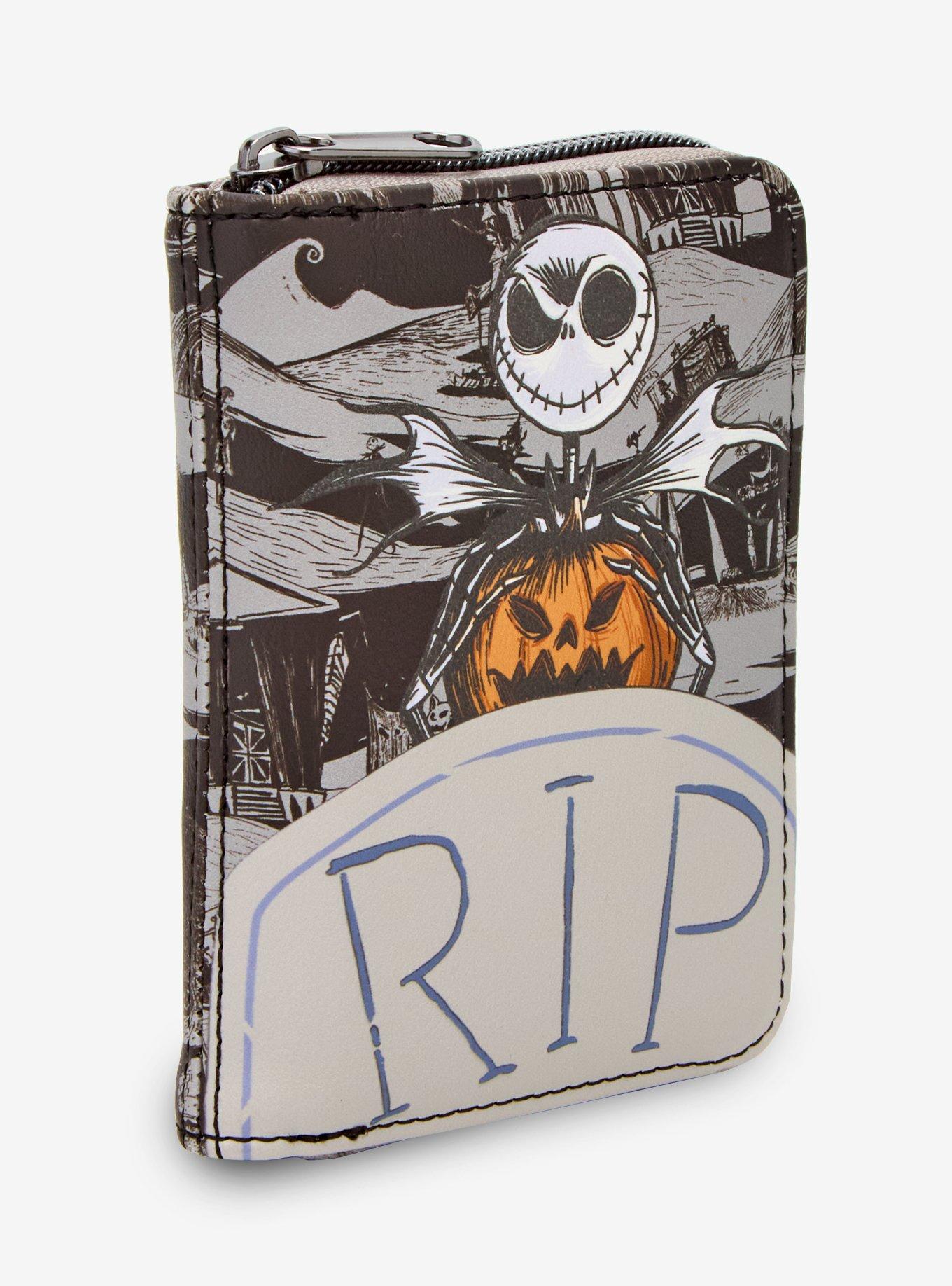 Loungefly The Nightmare Before Christmas Jack RIP Glow-In-The-Dark Mini Zipper Wallet, , alternate