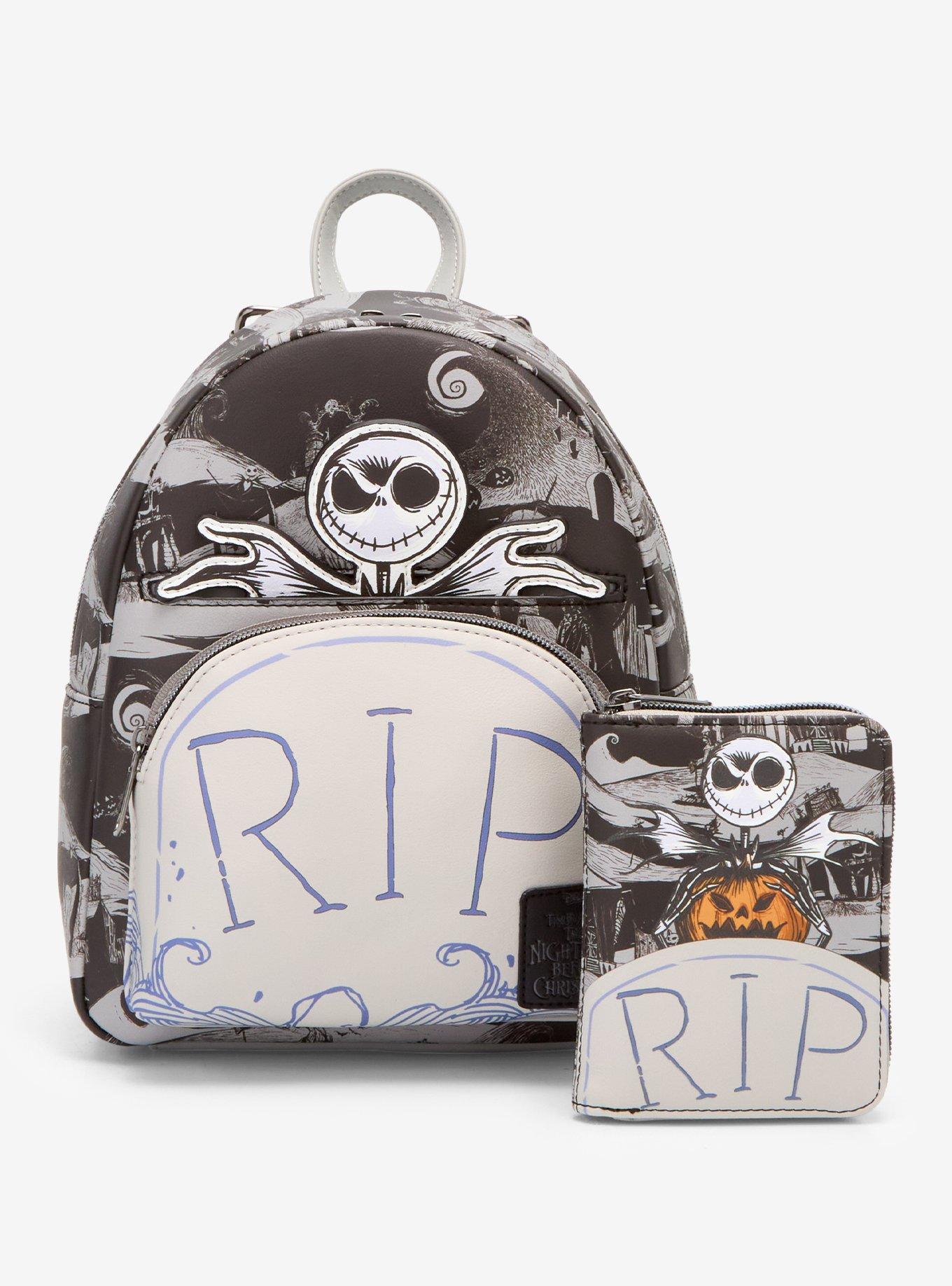 Loungefly The Nightmare Before Christmas Jack RIP Glow-In-The-Dark Mini Zipper Wallet, , alternate