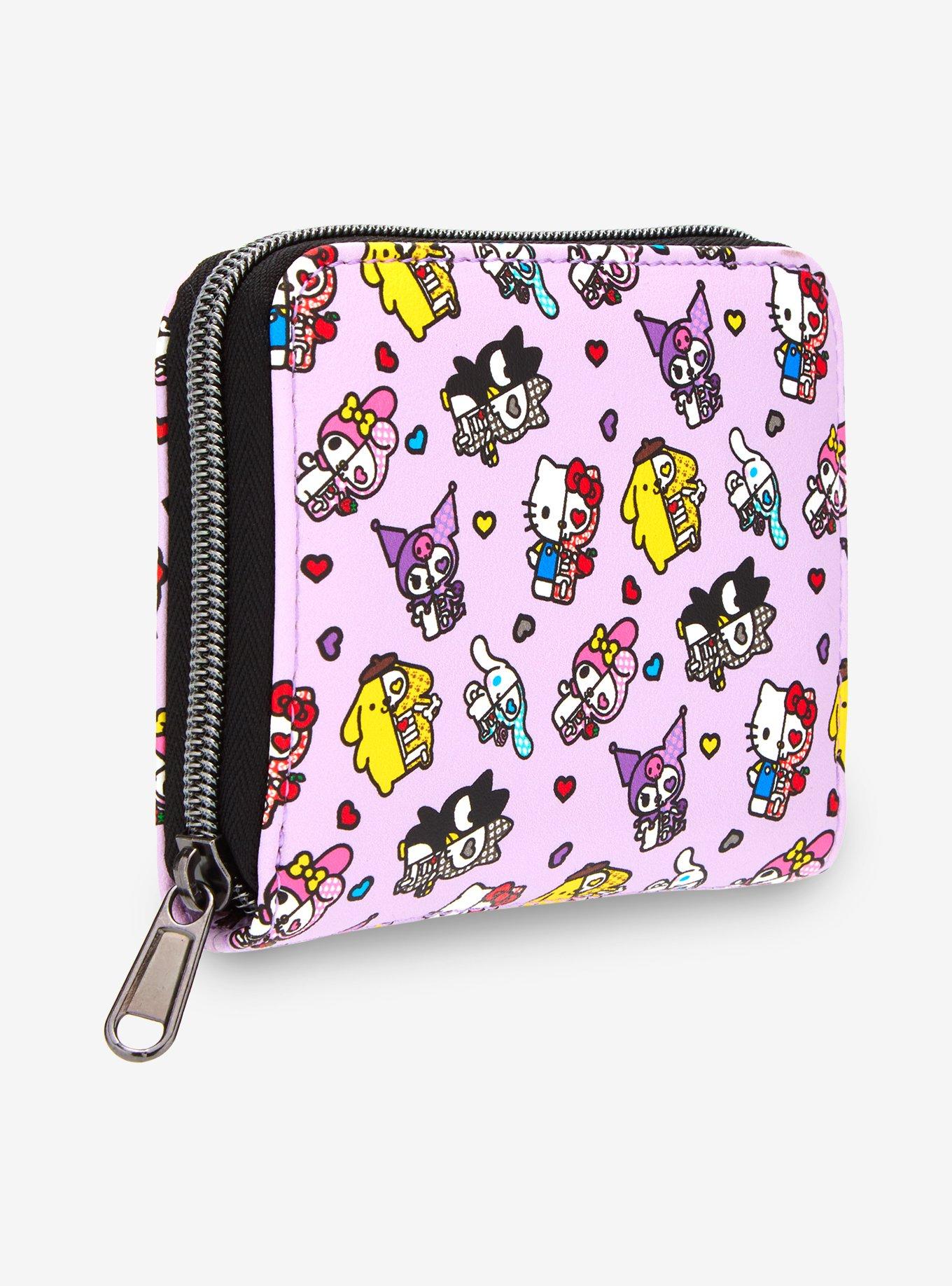 Loungefly Hello Kitty And Friends Half Skeleton Mini Zipper Wallet, , hi-res