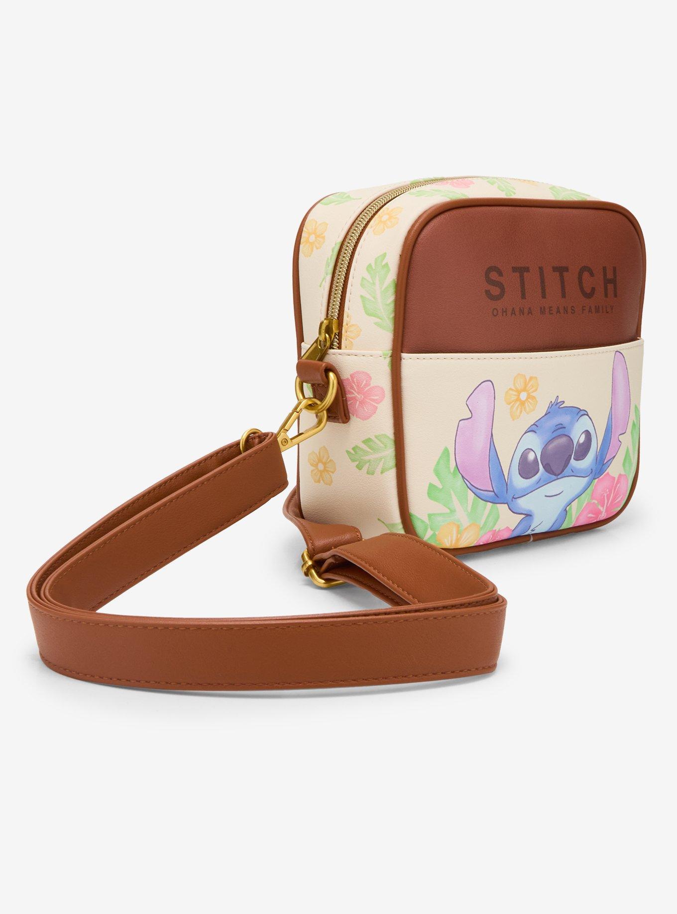 Loungefly Disney Stitch Floral Camera Crossbody Bag, , hi-res