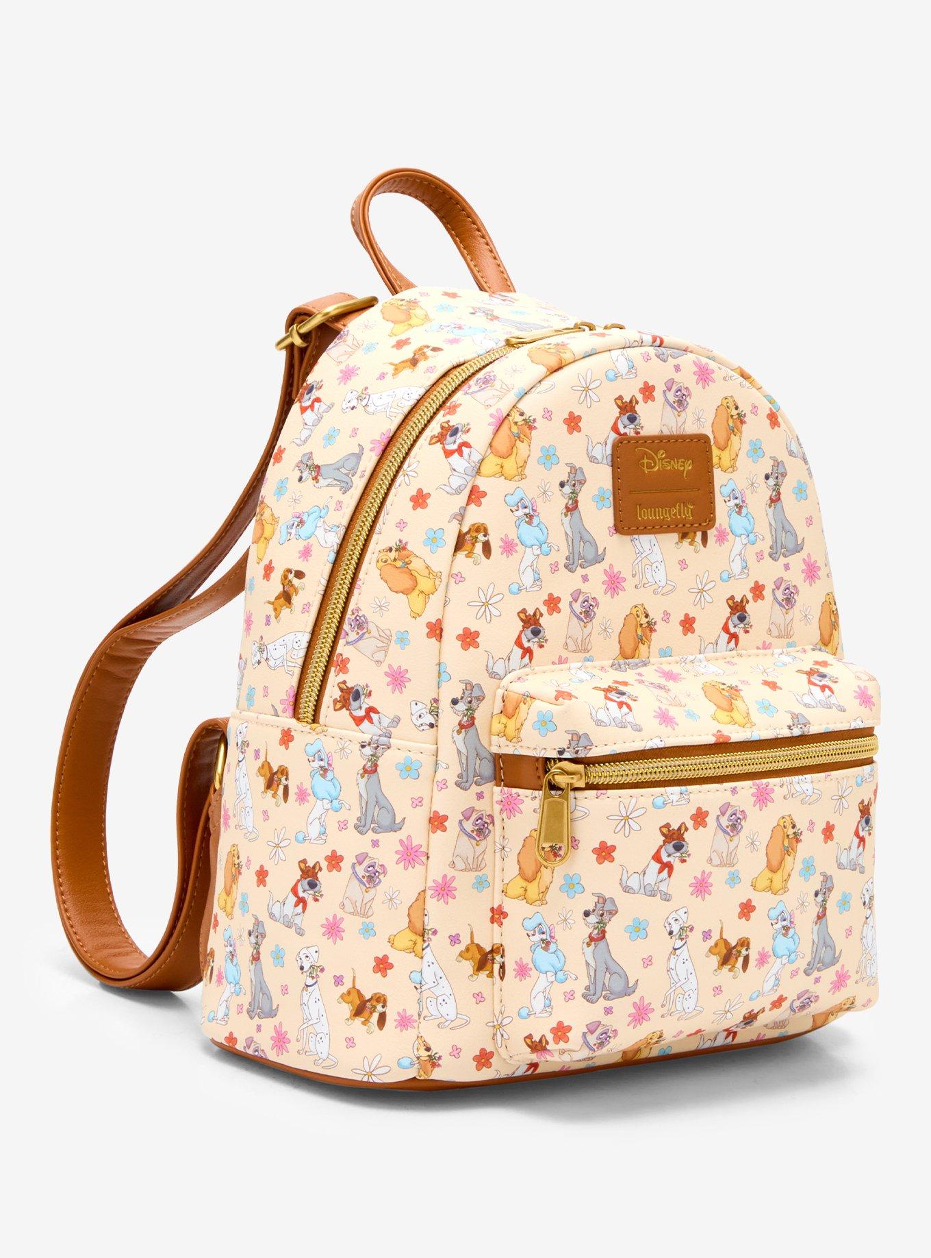 Loungefly Disney Dogs Floral Mini Backpack, , hi-res