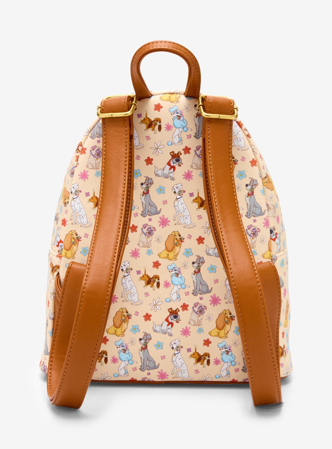 Loungefly Disney Dogs Floral Mini Backpack, , alternate