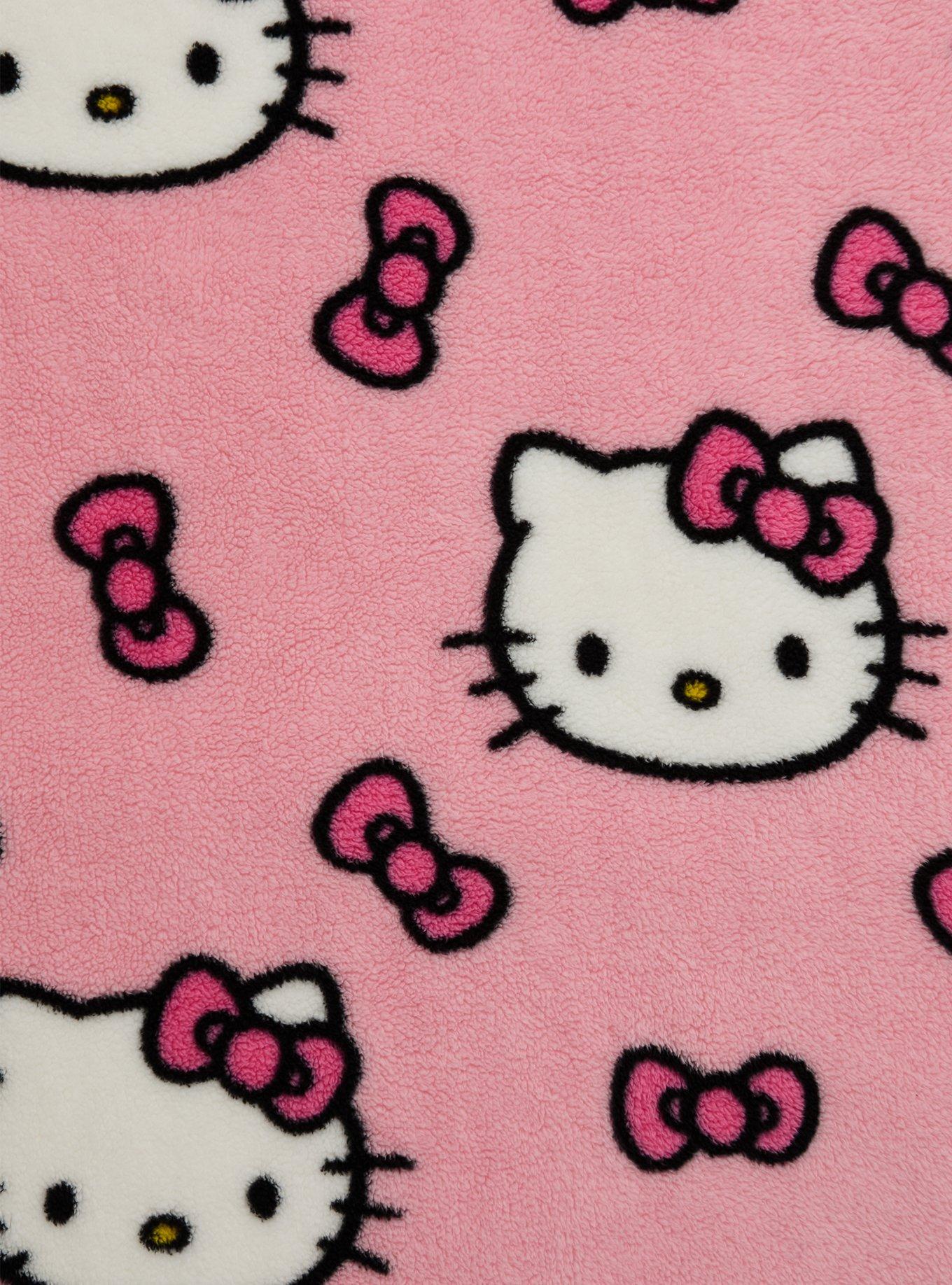 Hello Kitty Sherpa Fuzzy Throw Blanket, , hi-res