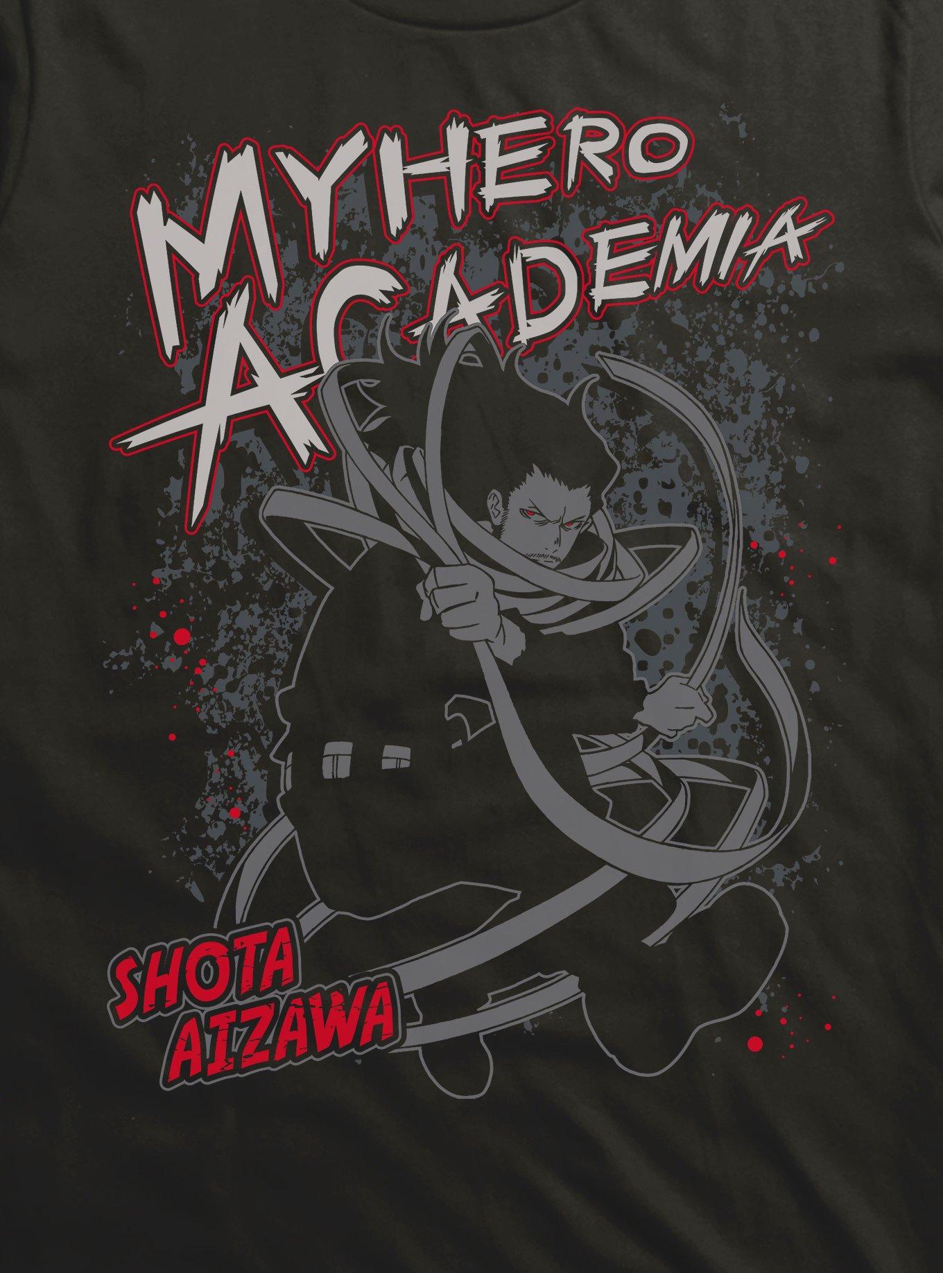 My Hero Academia Shota Aizawa Extra Soft T-Shirt, BLACK, alternate