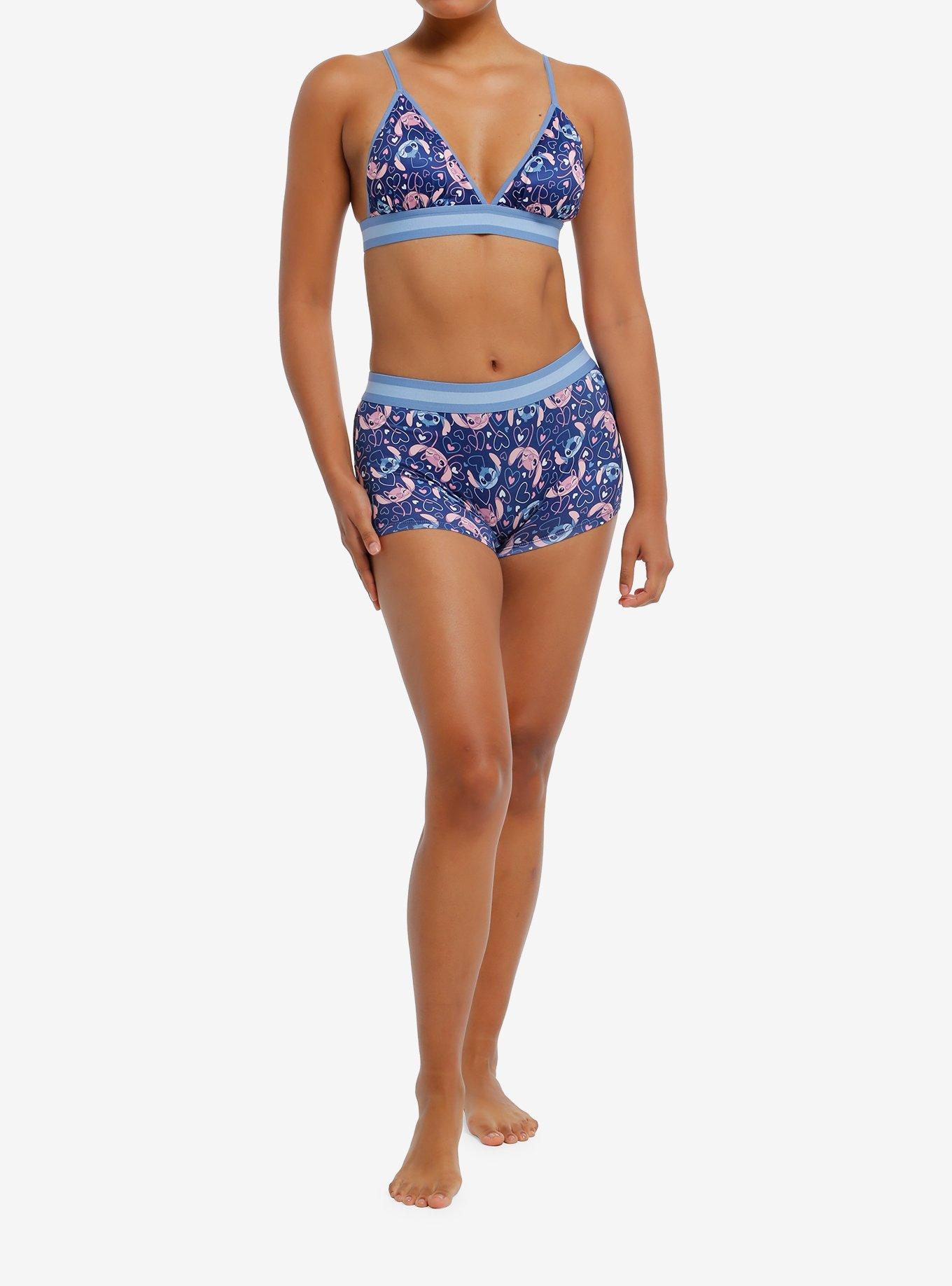 Disney Stitch & Angel Bra & Boyshort Panty Set, , hi-res