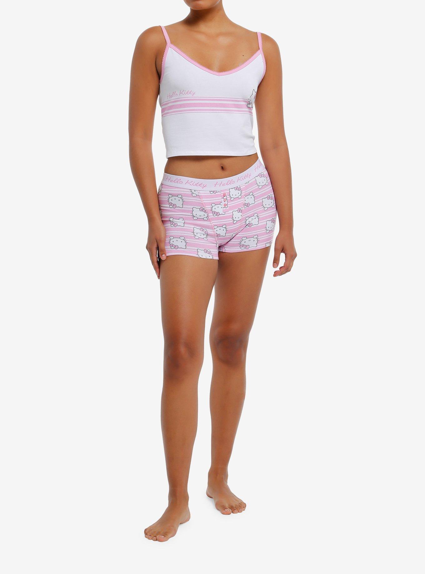 Hello Kitty Stripe Cami & Boyshort Panty Set, , hi-res