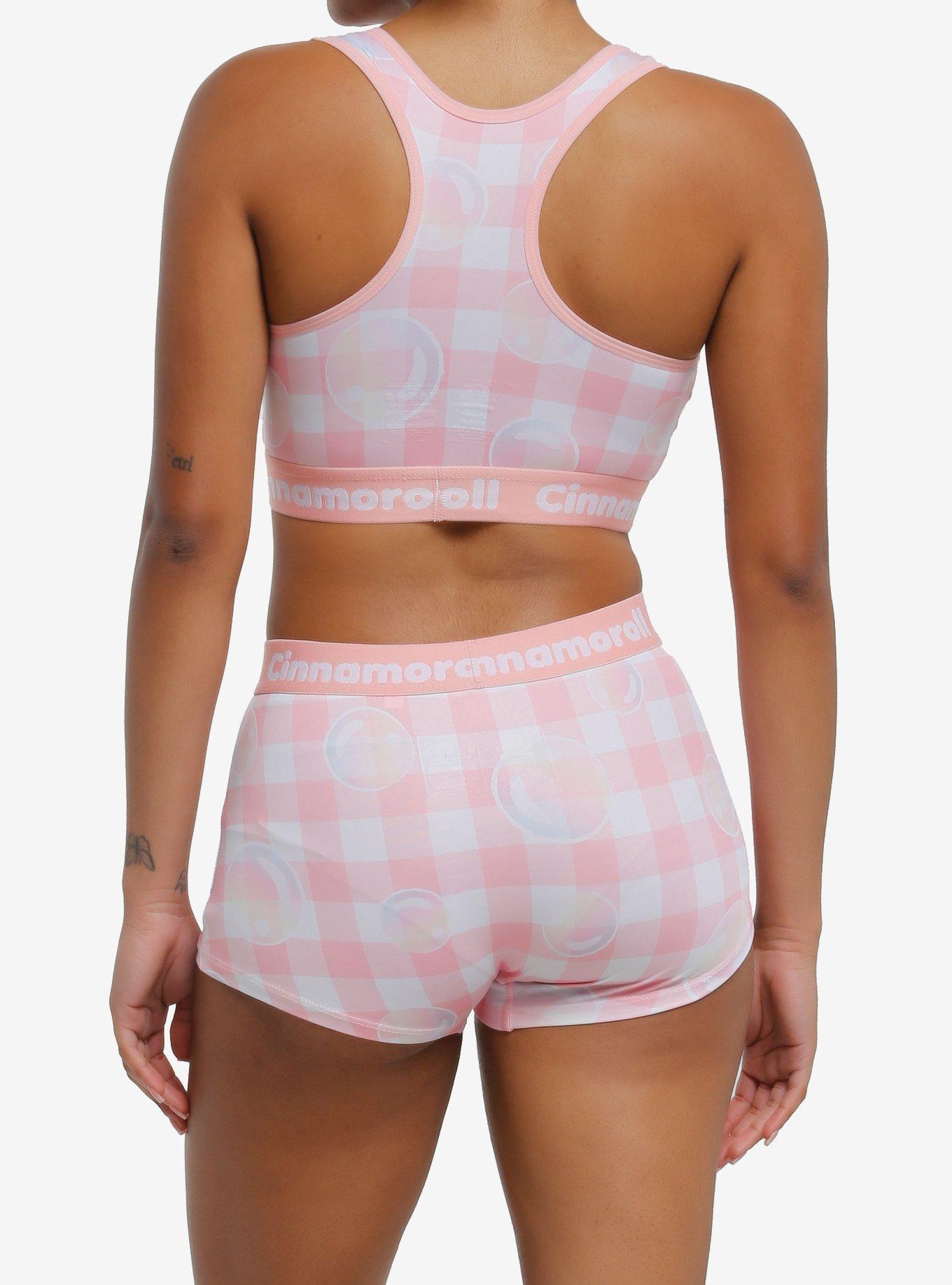 Cinnamoroll Bubble Gingham Bra & Boyshort Panty Set, , hi-res