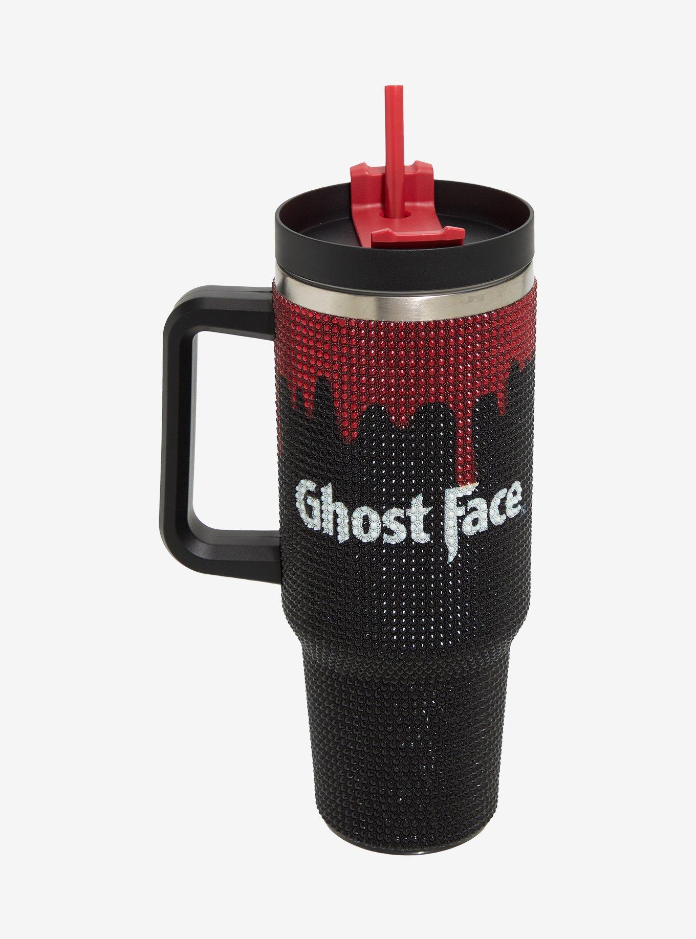 Ghost Face Rhinestone Stainless Steel Travel Cup, , hi-res