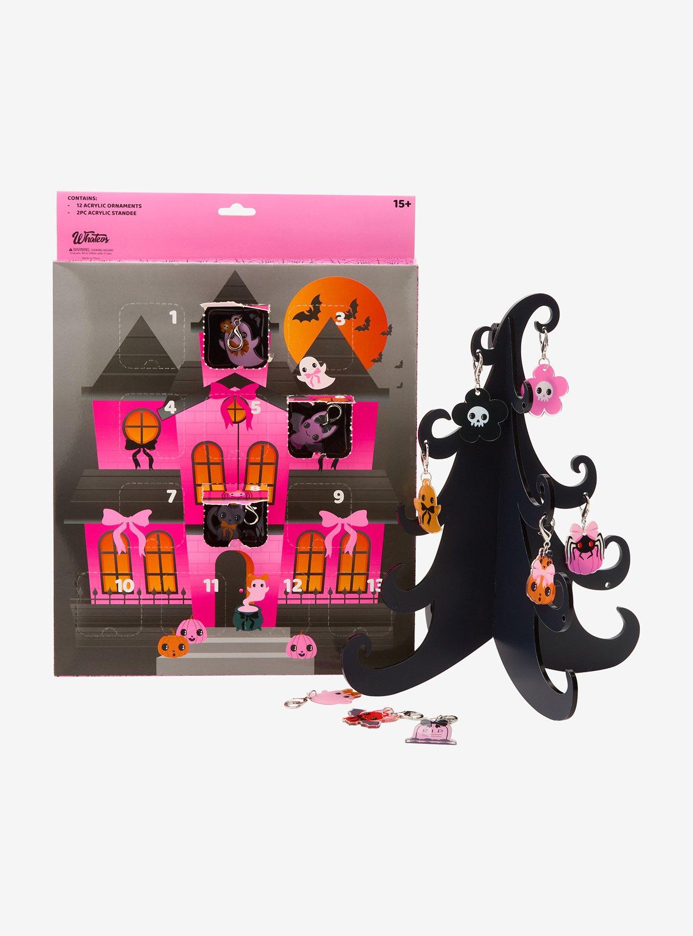 Creepy Cuties Pink-O-Ween 13-Day Halloween Advent Acrylic Ornment Tree, , alternate