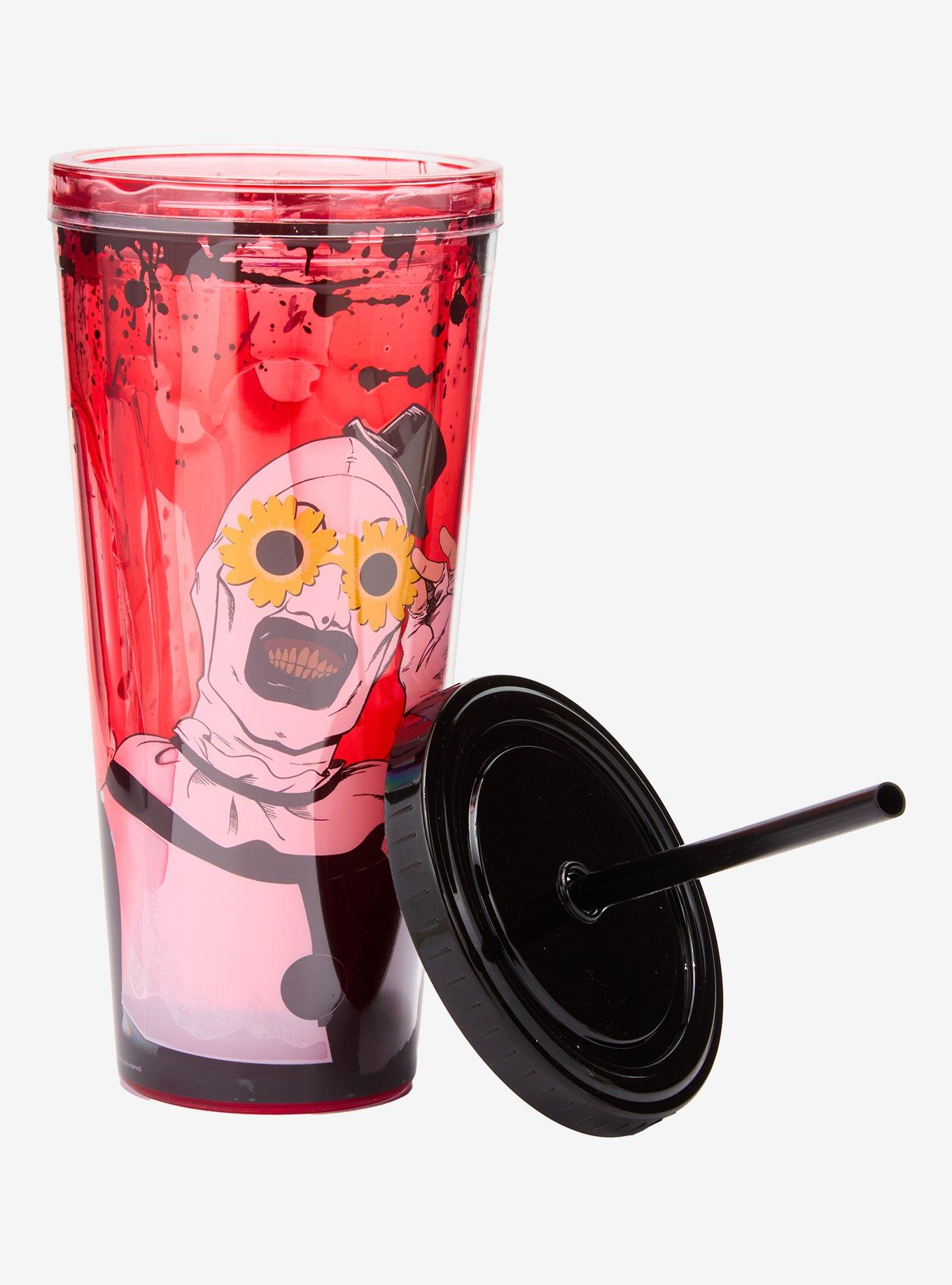 Terrifier Art The Clown Bloody Acrylic Travel Cup, , hi-res