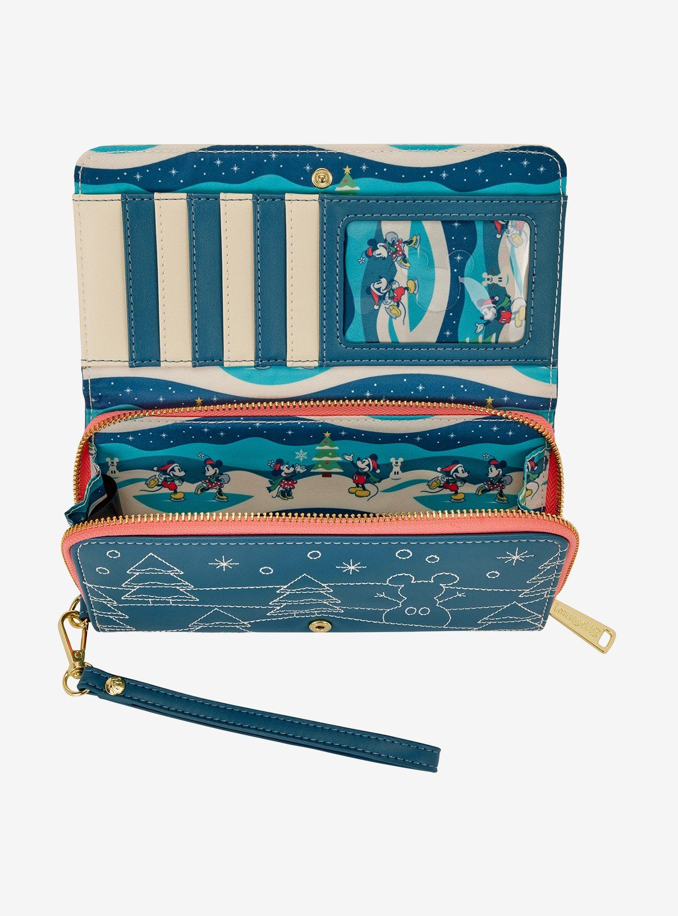Loungefly Disney Mickey & Minnie Sledding Wristlet Wallet, , alternate