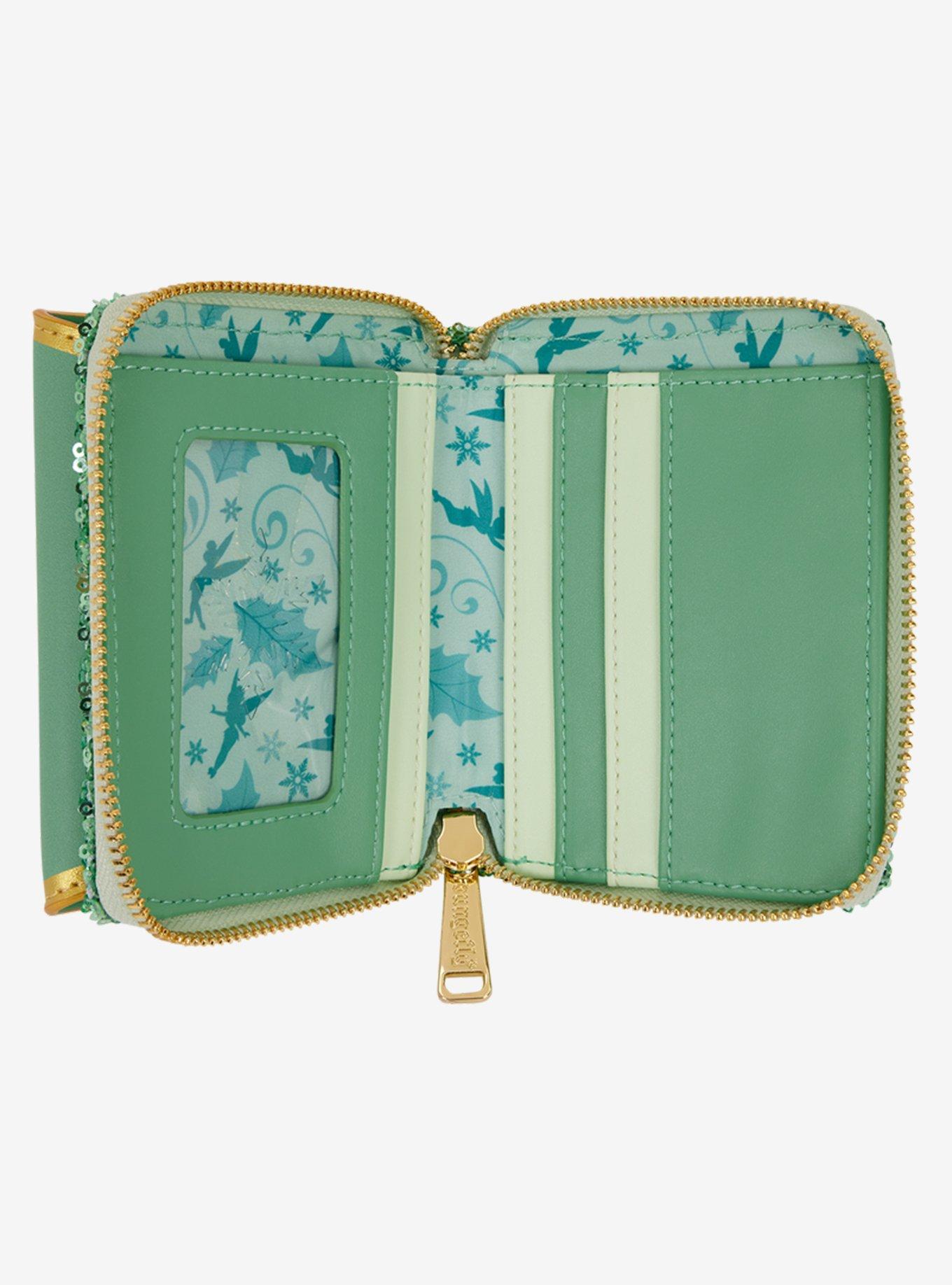 Loungefly Disney Peter Pan Tinker Bell Holiday Sequin Wallet, , alternate