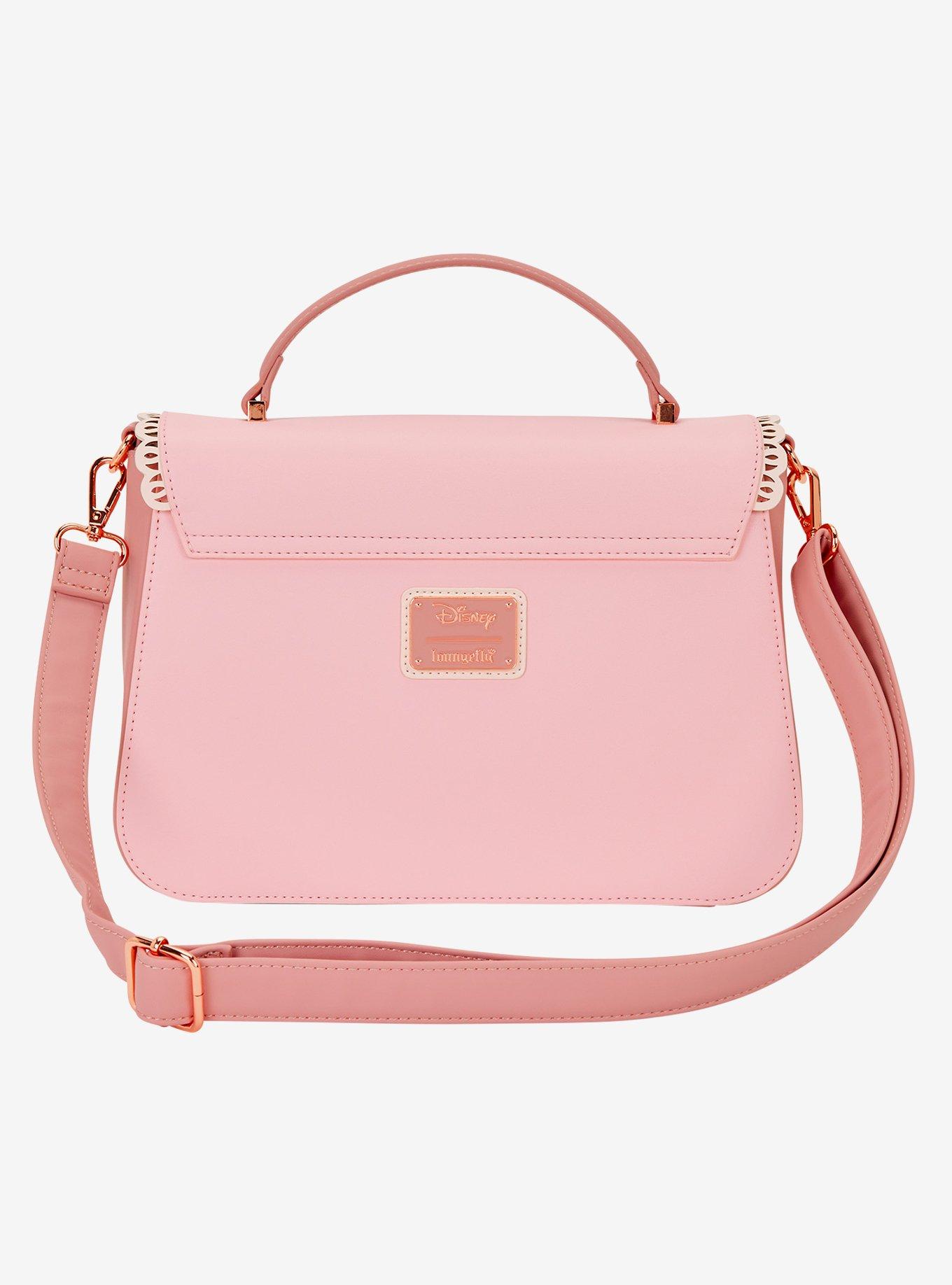 Loungefly Disney Princess Belle Silhouette Floral Lace Crossbody Bag, , hi-res