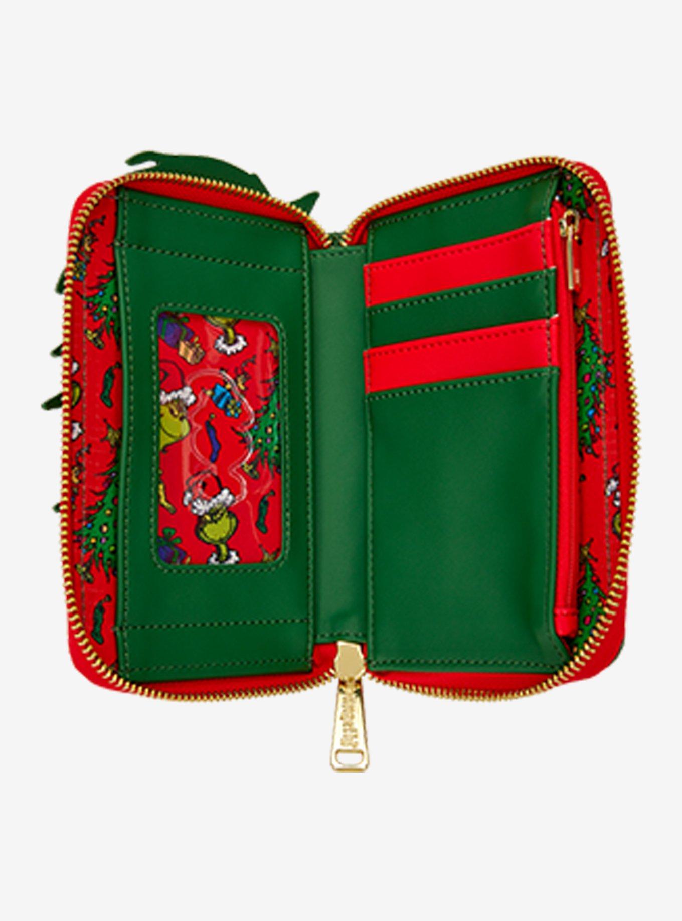 Loungefly Dr. Seuss How The Grinch Stole Christmas Holiday Tree Figural Zip Wallet