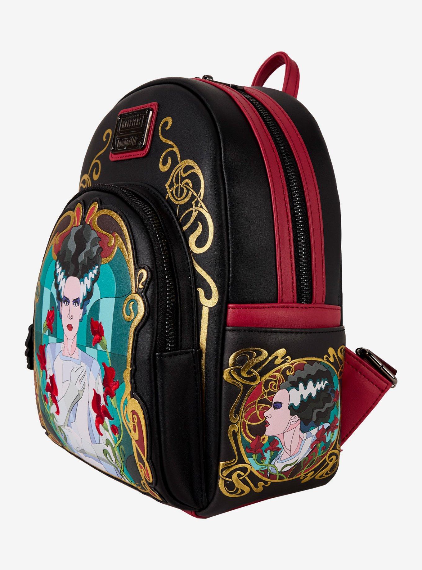 Loungefly Universal Monsters The Bride of Frankenstein Stained Glass Portrait Mini Backpack, , alternate