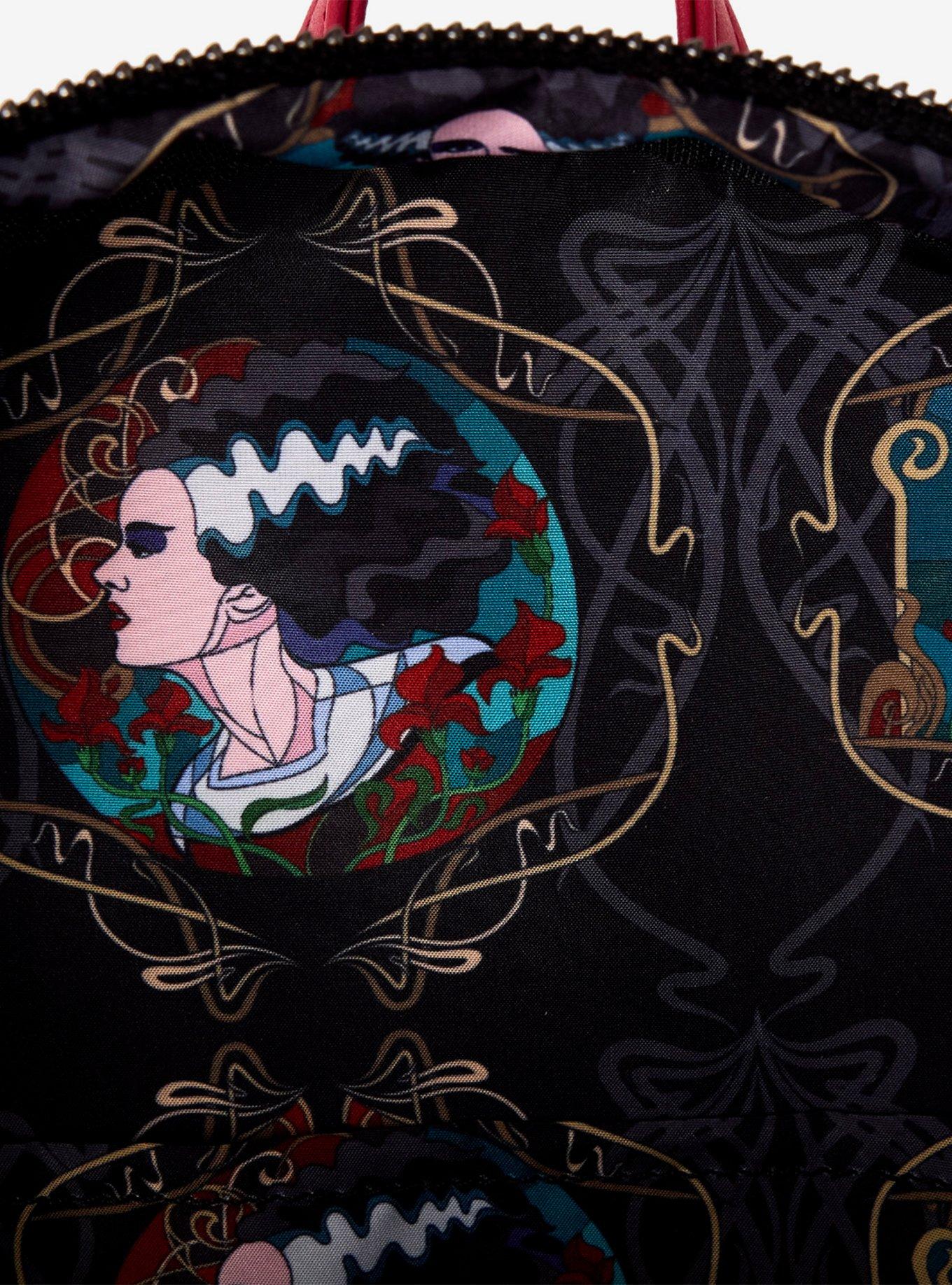 Loungefly Universal Monsters The Bride of Frankenstein Stained Glass Portrait Mini Backpack, , alternate