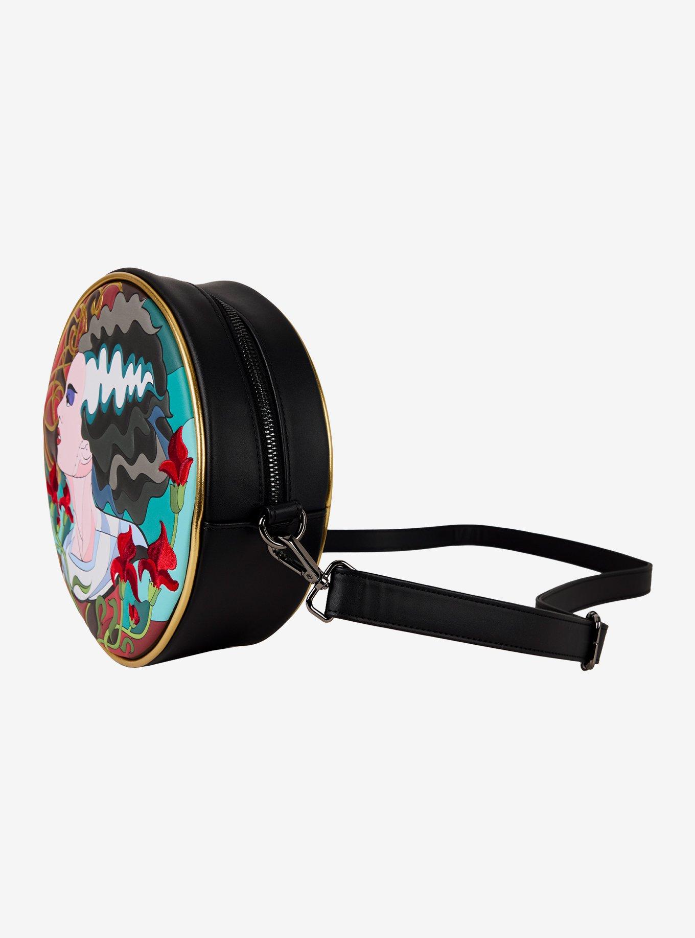 Loungefly Universal Monsters The Bride of Frankenstein Stained Glass Portrait Crossbody Bag, , alternate