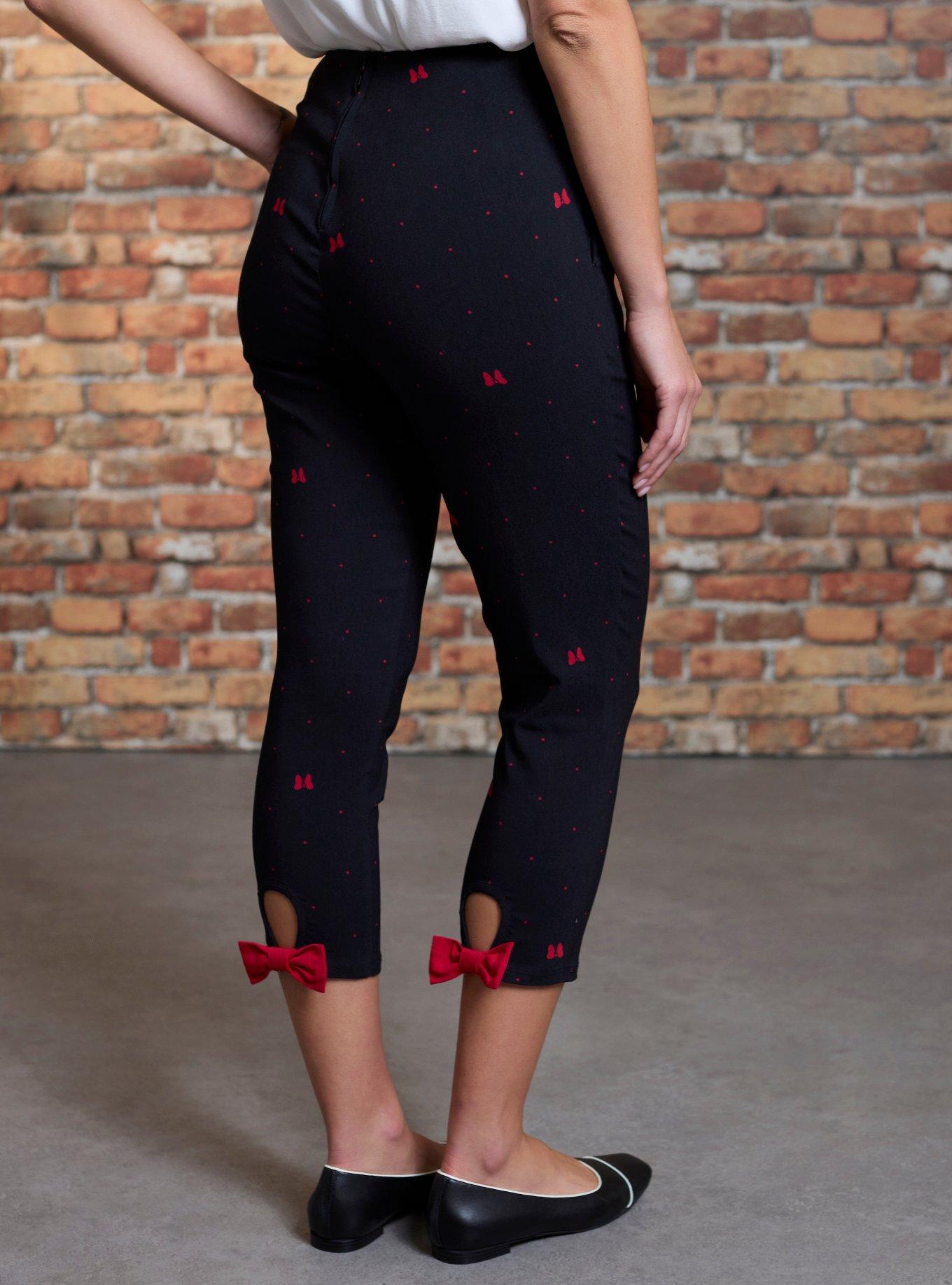 Her Universe Disney Minnie Mouse Polka Dot Retro Capri Pants Her Universe Exclusive, BLACK  RED, alternate
