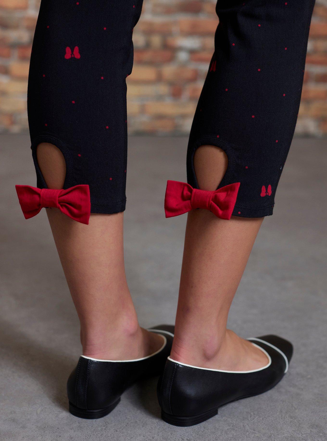 Her Universe Disney Minnie Mouse Polka Dot Retro Capri Pants Her Universe Exclusive, BLACK  RED, alternate