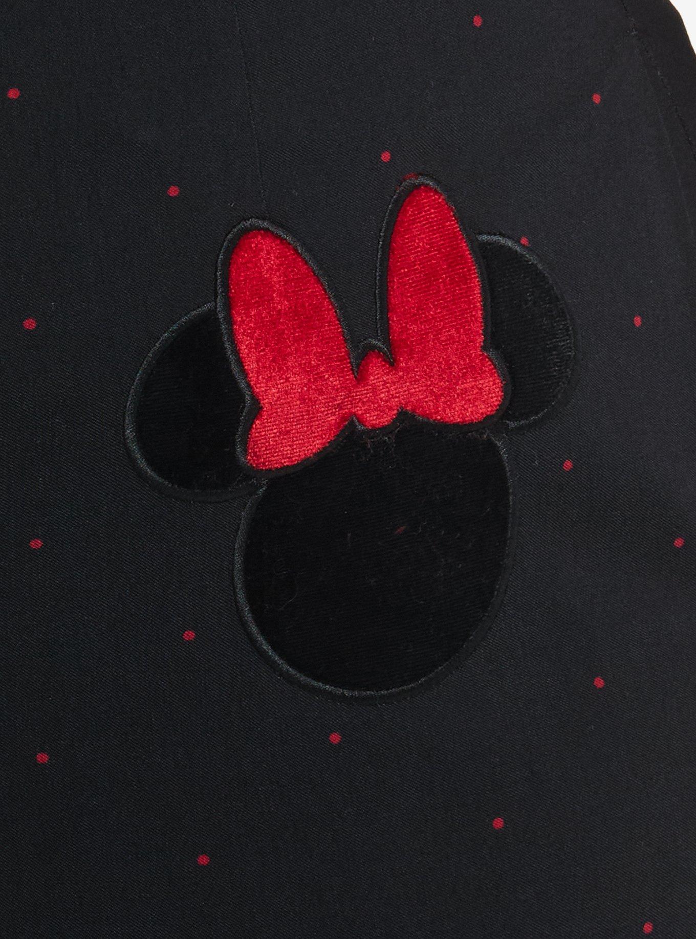 Her Universe Disney Minnie Mouse Polka Dot Retro Capri Pants Plus Size Her Universe Exclusive, BLACK  RED, alternate