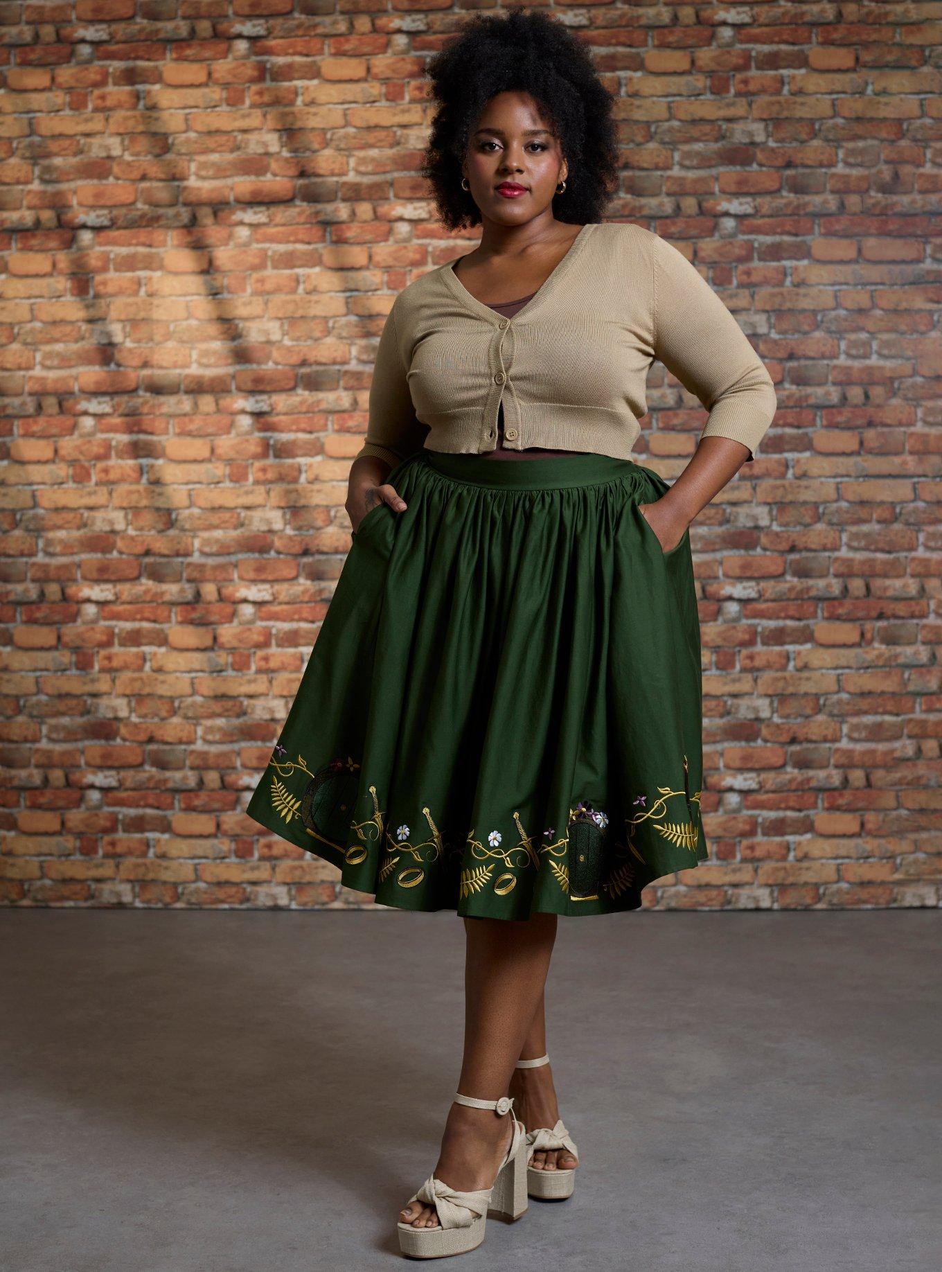 Her Universe The Lord Of The Rings Hobbit Retro Skirt Plus Size Her Universe Exclusive, , hi-res