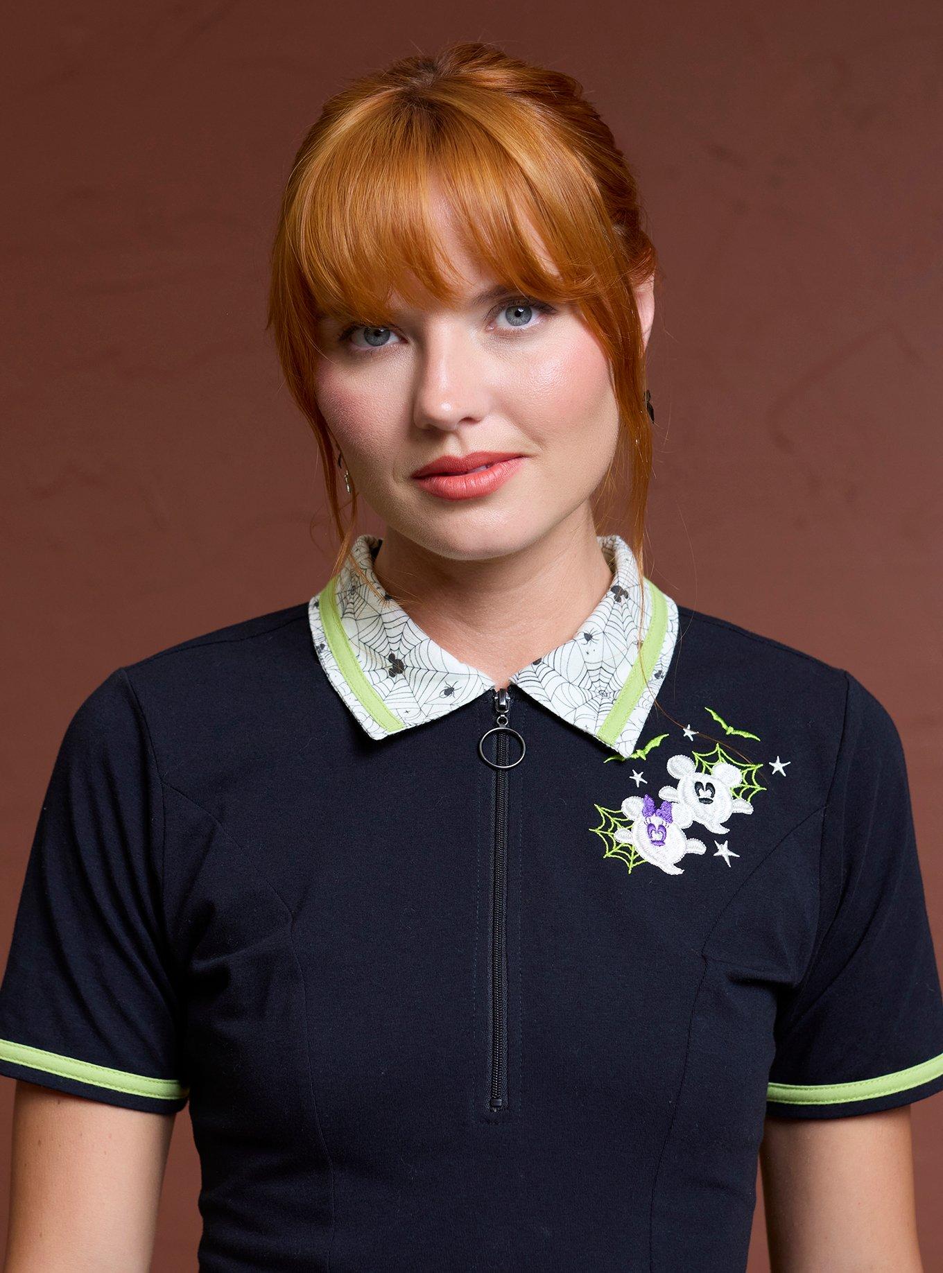 Her Universe Disney Halloween Ghosts & Spiderwebs Collared Dress Her Universe Exclusive, MULTI, alternate - view 5