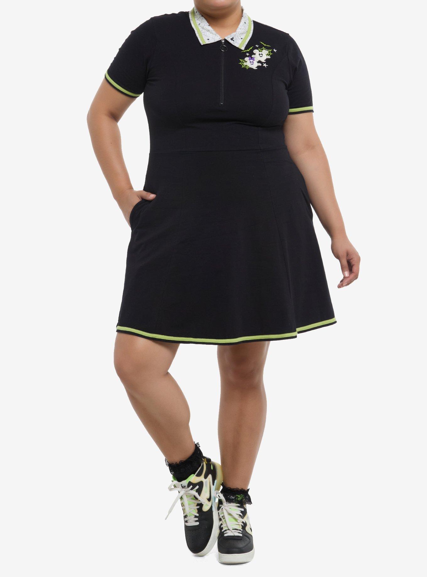 Her Universe Disney Halloween Ghosts & Spiderwebs Collared Dress Plus Size Her Universe Exclusive, , hi-res
