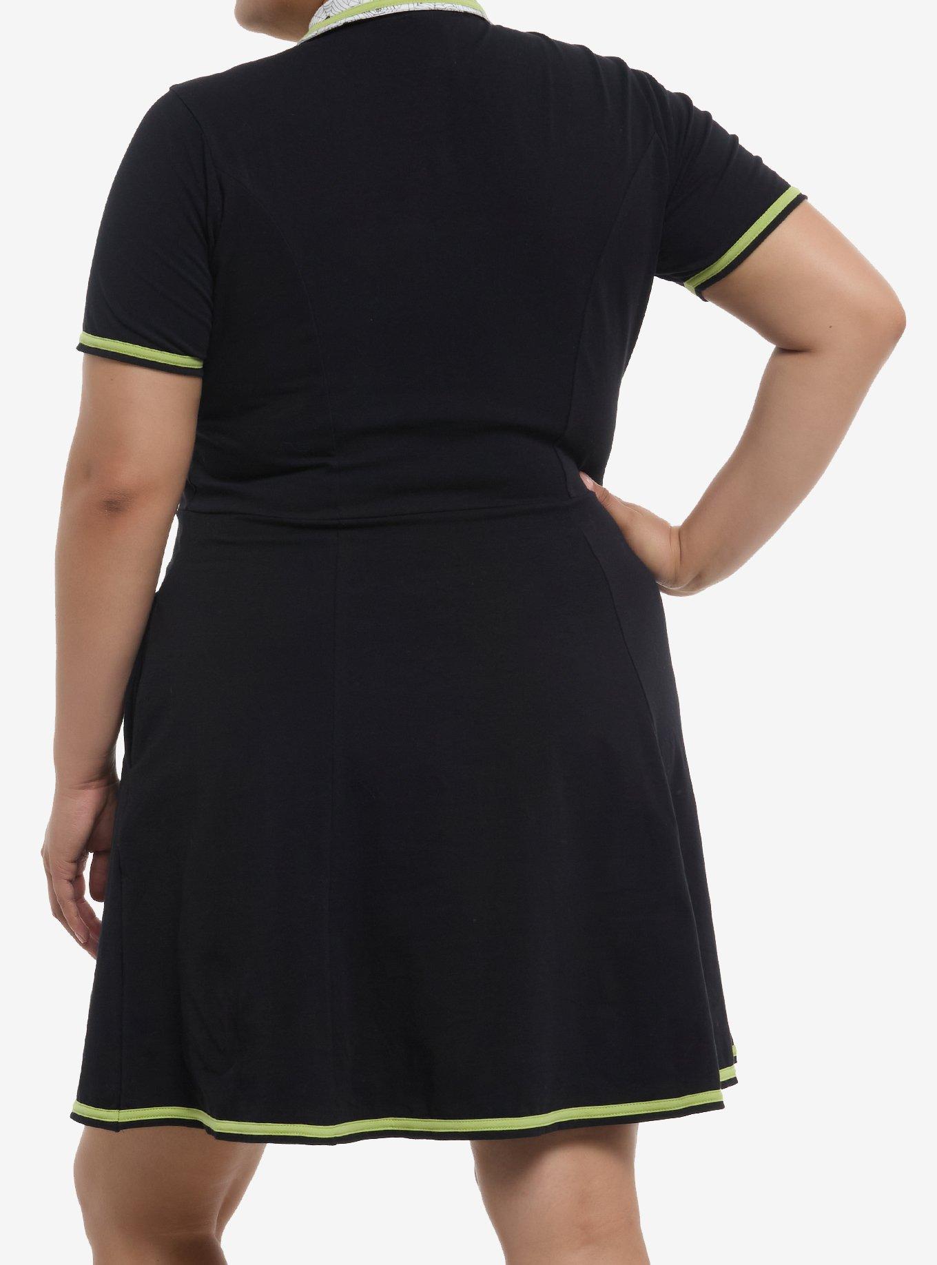 Her Universe Disney Halloween Ghosts & Spiderwebs Collared Dress Plus Size Her Universe Exclusive, MULTI, alternate - view 3
