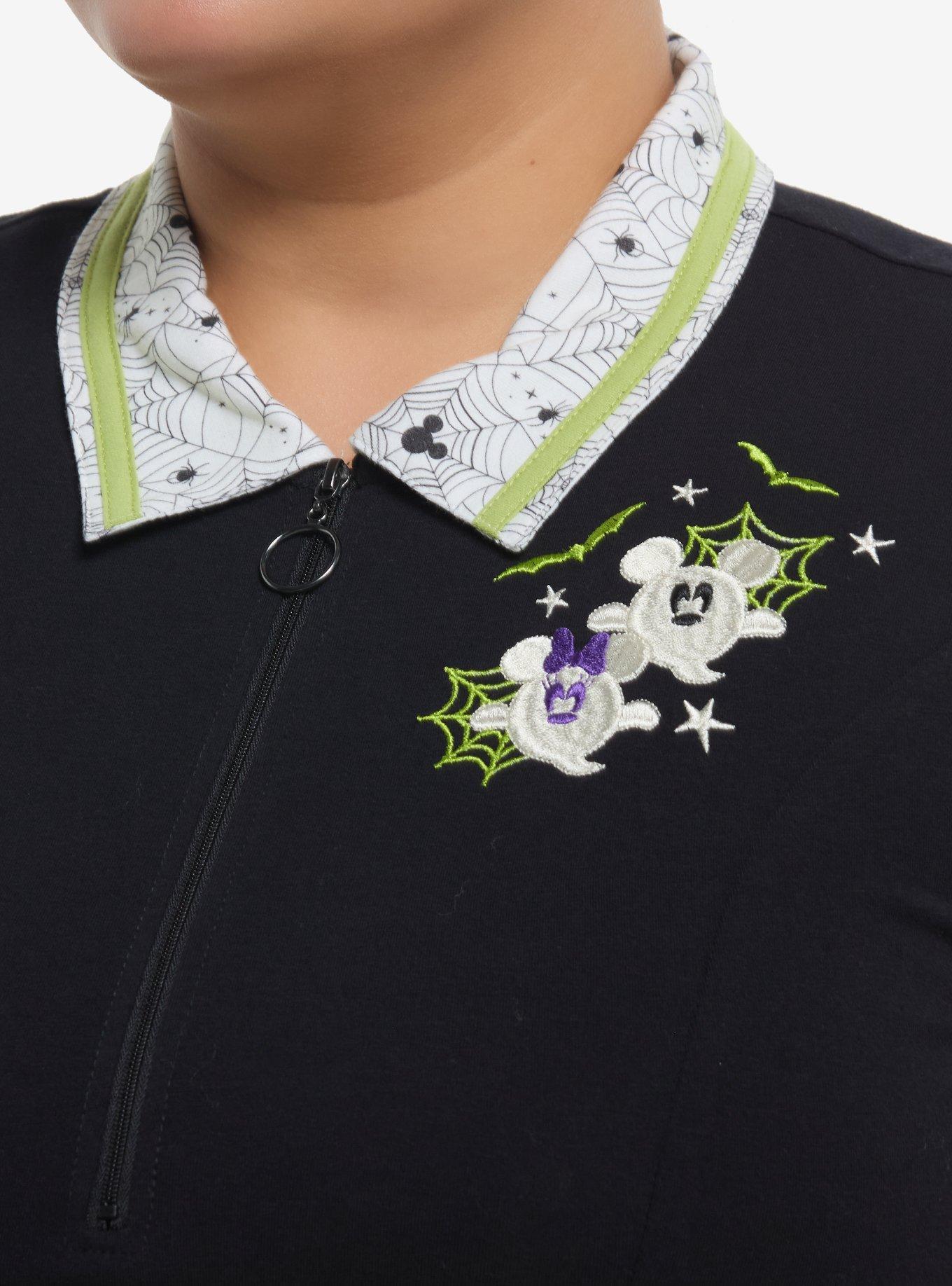 Her Universe Disney Halloween Ghosts & Spiderwebs Collared Dress Plus Size Her Universe Exclusive, MULTI, alternate - view 4