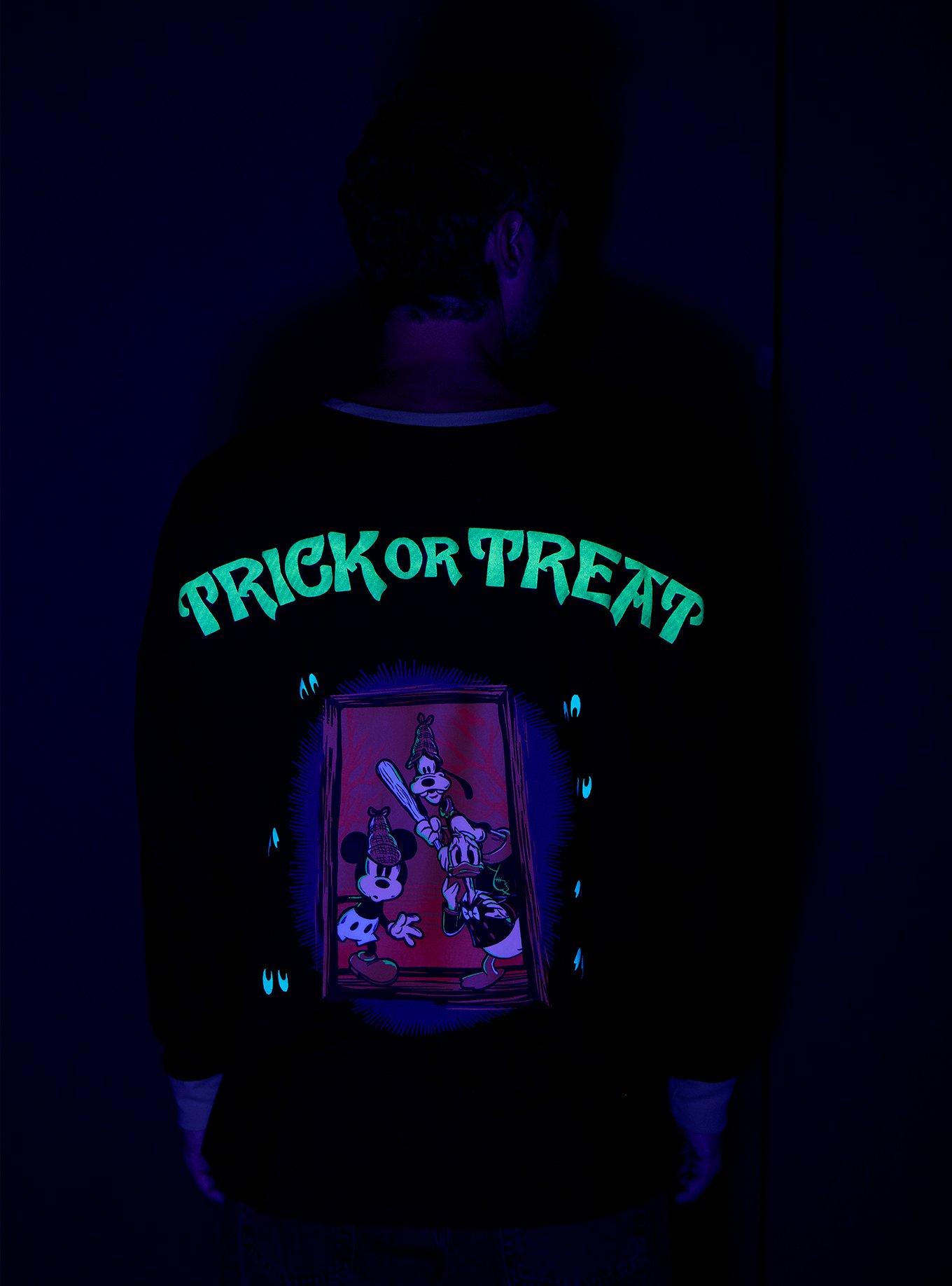 Our Universe Disney Mickey Mouse & Friends Halloween Glow-In-The-Dark Long-Sleeve T-Shirt Our Universe Exclusive, MULTI, alternate