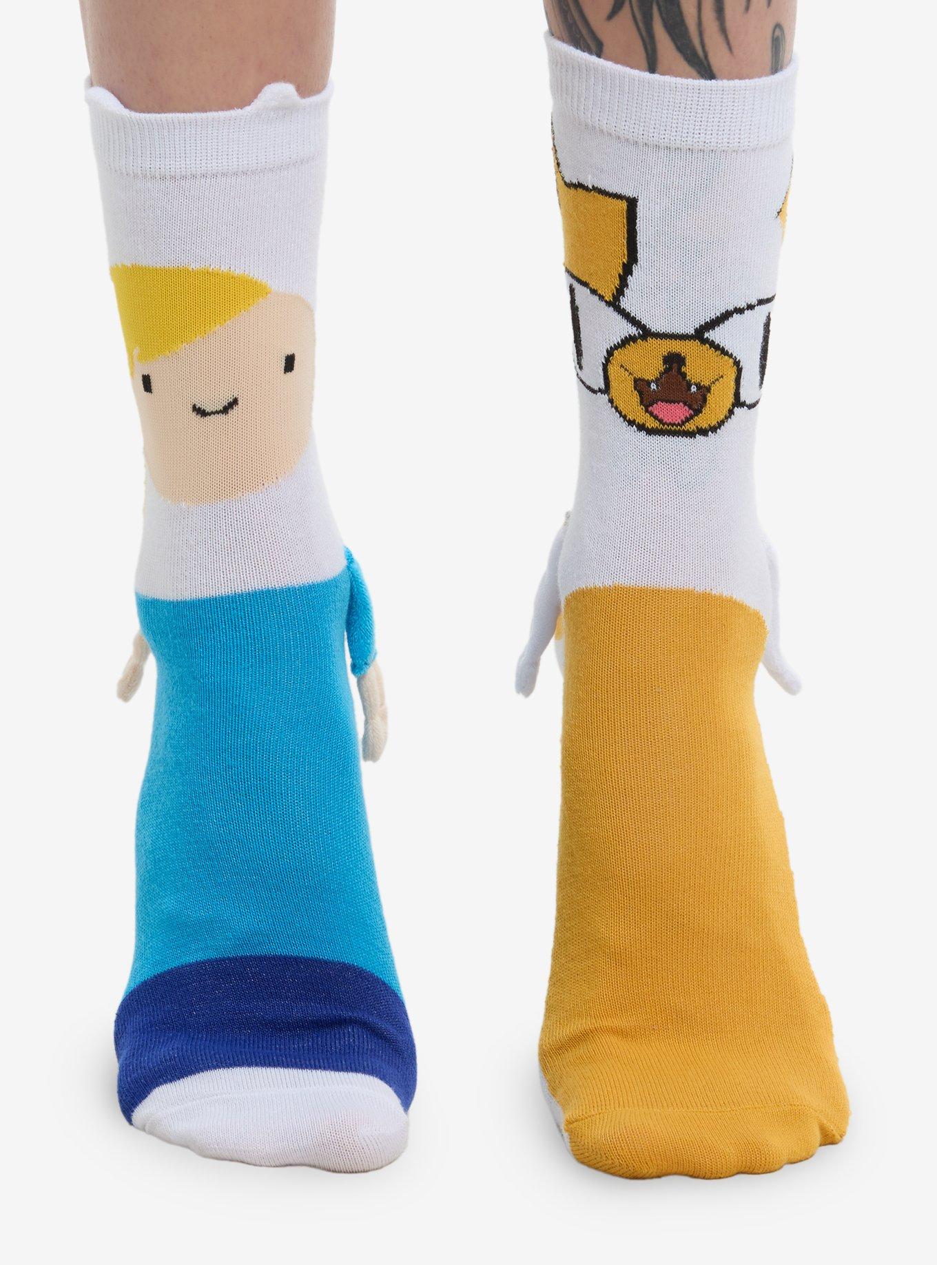 Adventure Time: Fionna & Cake Magnetic Arms Mismatch Crew Socks, , hi-res