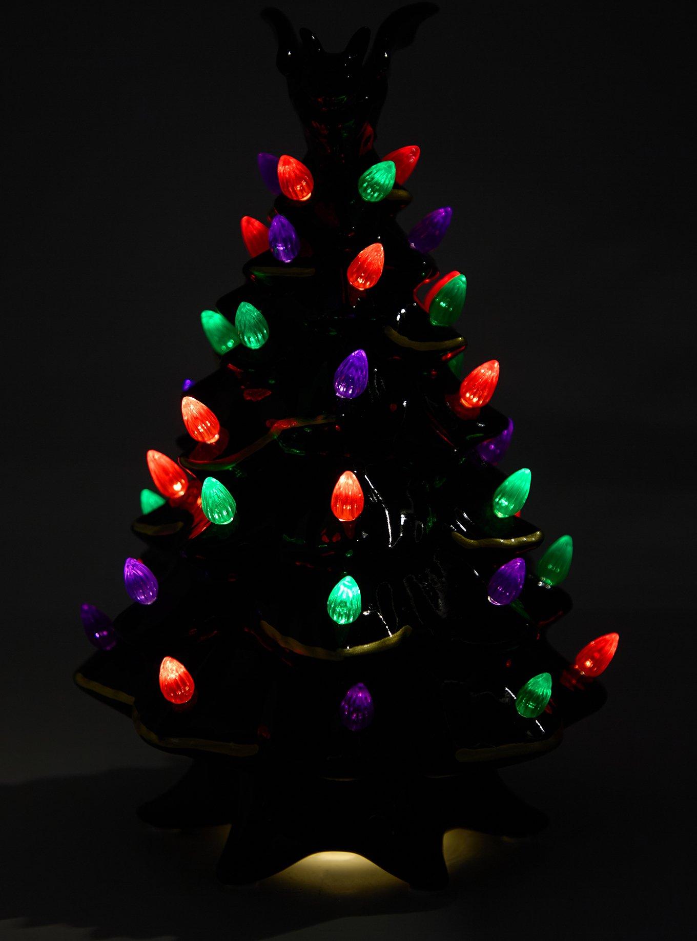 Gothic Bat Light-Up Ceramic Tree, , hi-res